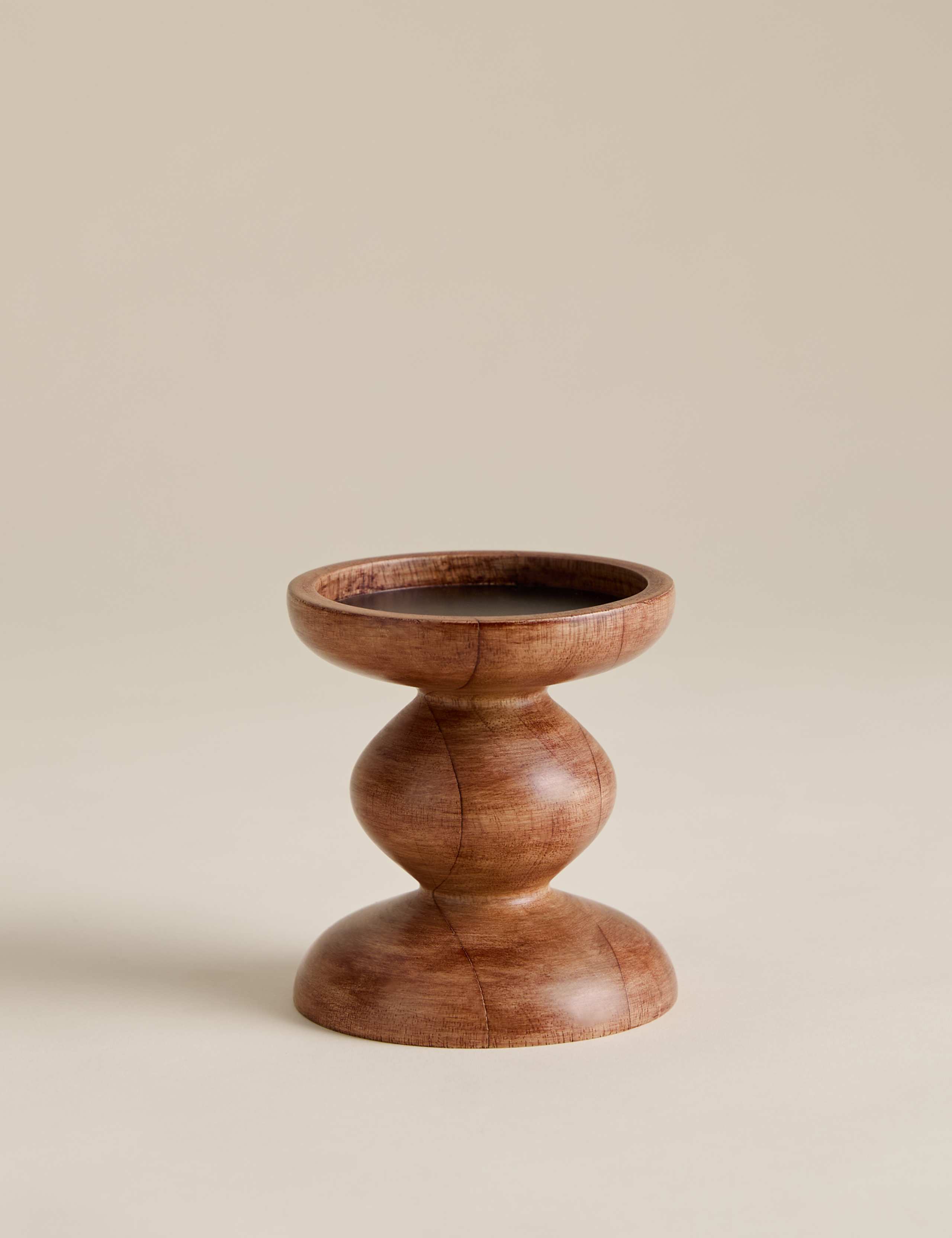 Bobbin Wooden Pillar Candle Holder 2 of 4