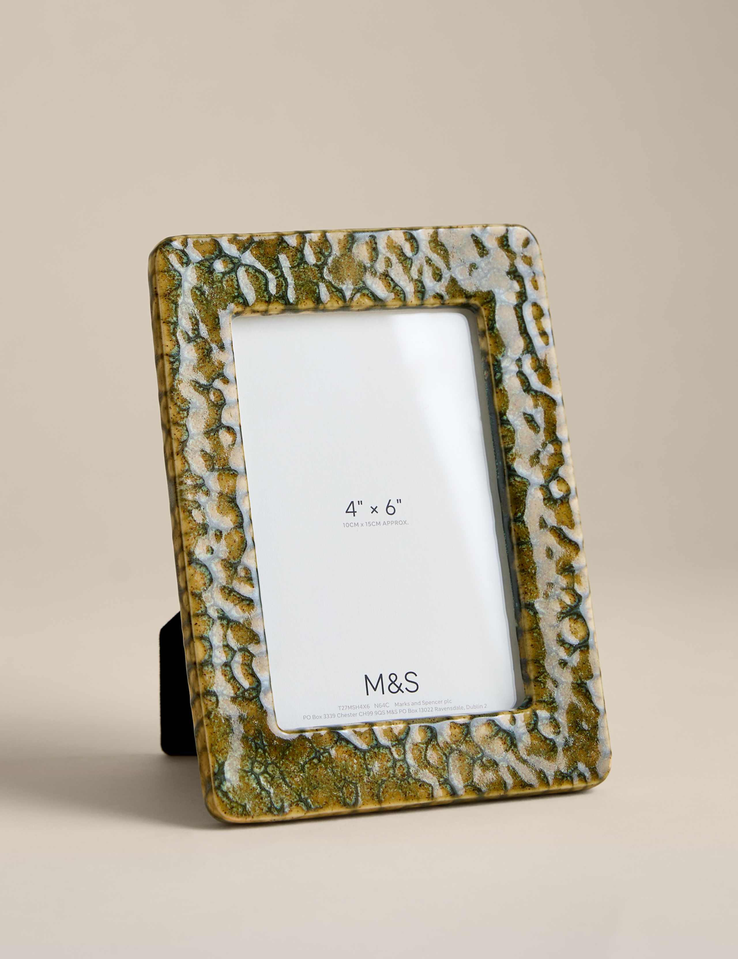 Reactive Glaze Ceramic Photo Frame 4x6 inch 1 of 4