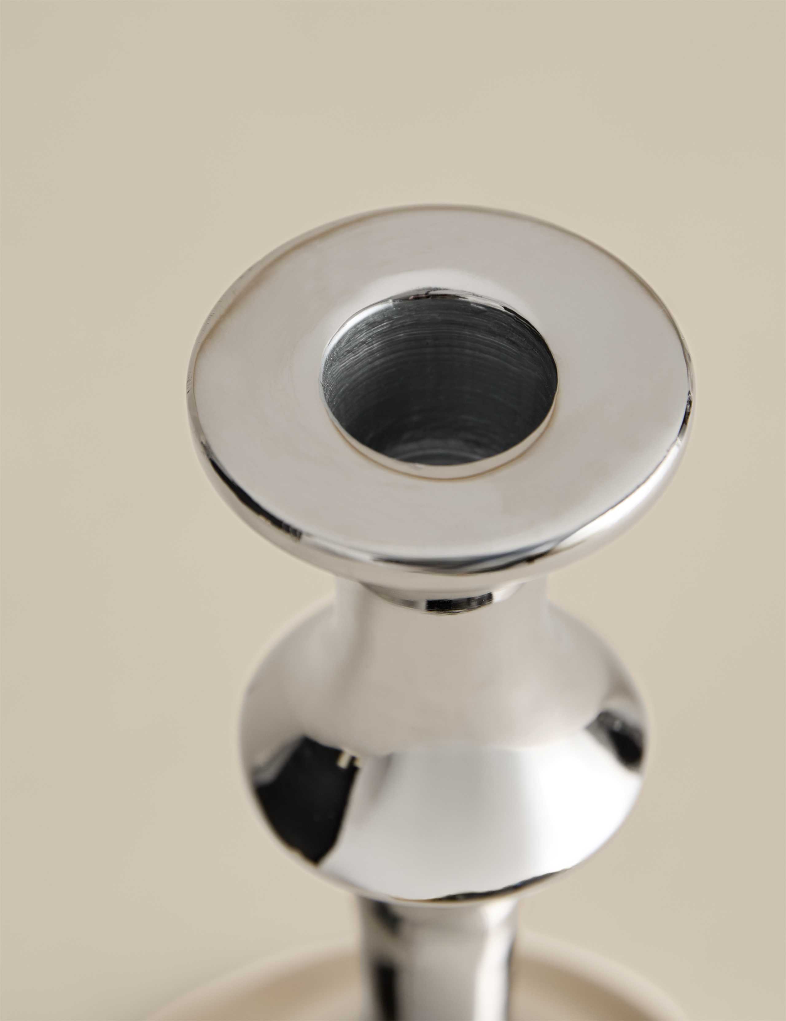 Chrome Dinner Candle Holder 3 of 4