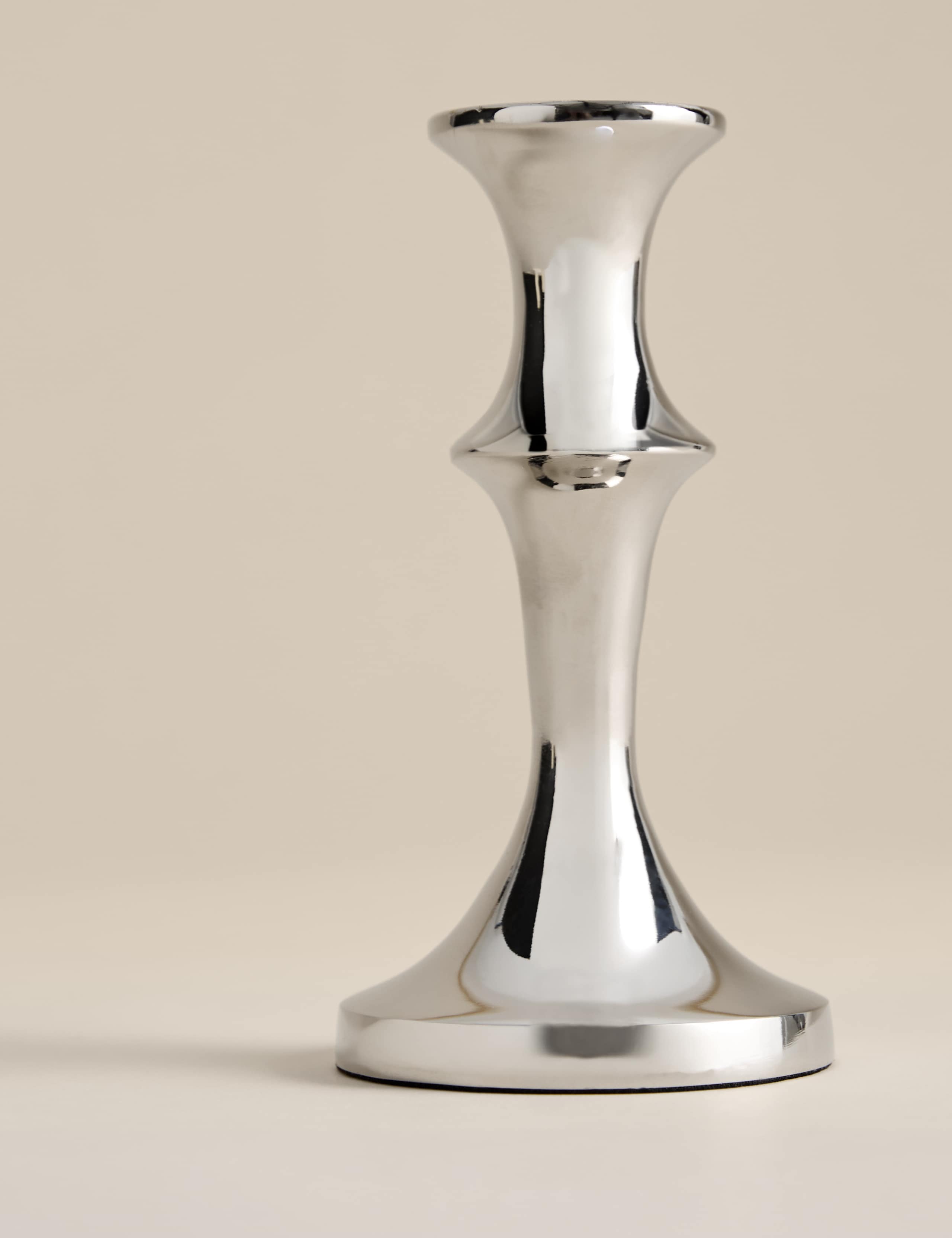 Chrome Dinner Candle Holder 4 of 4