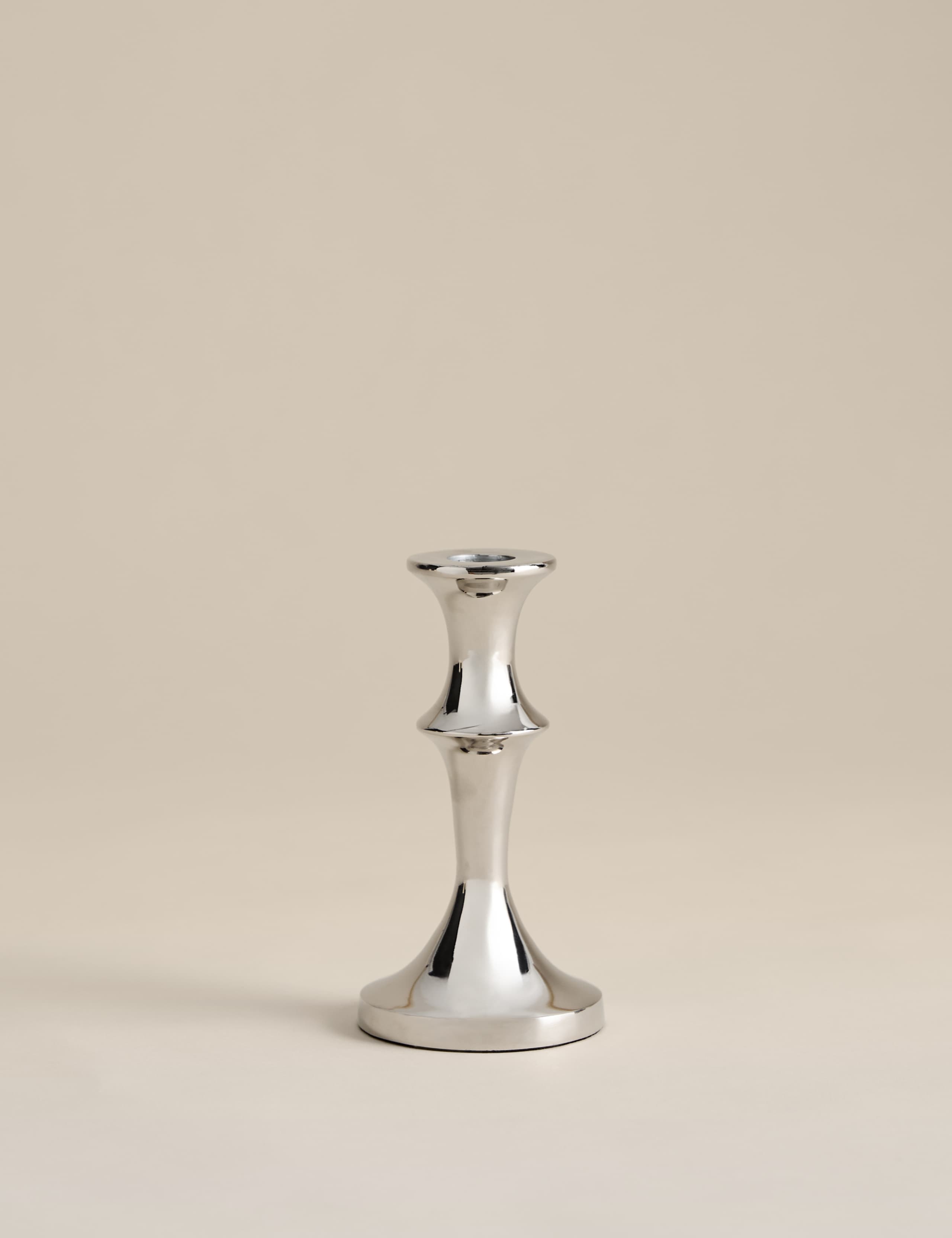 Chrome Dinner Candle Holder 2 of 4