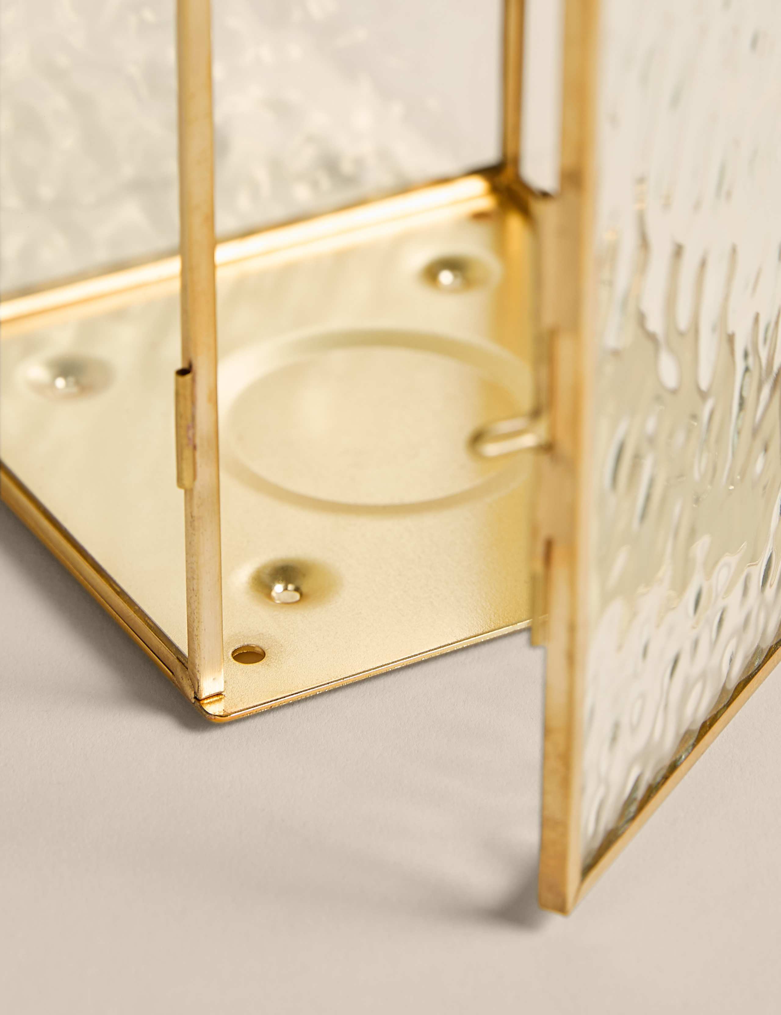 Small Mottled Glass Lantern 4 of 4