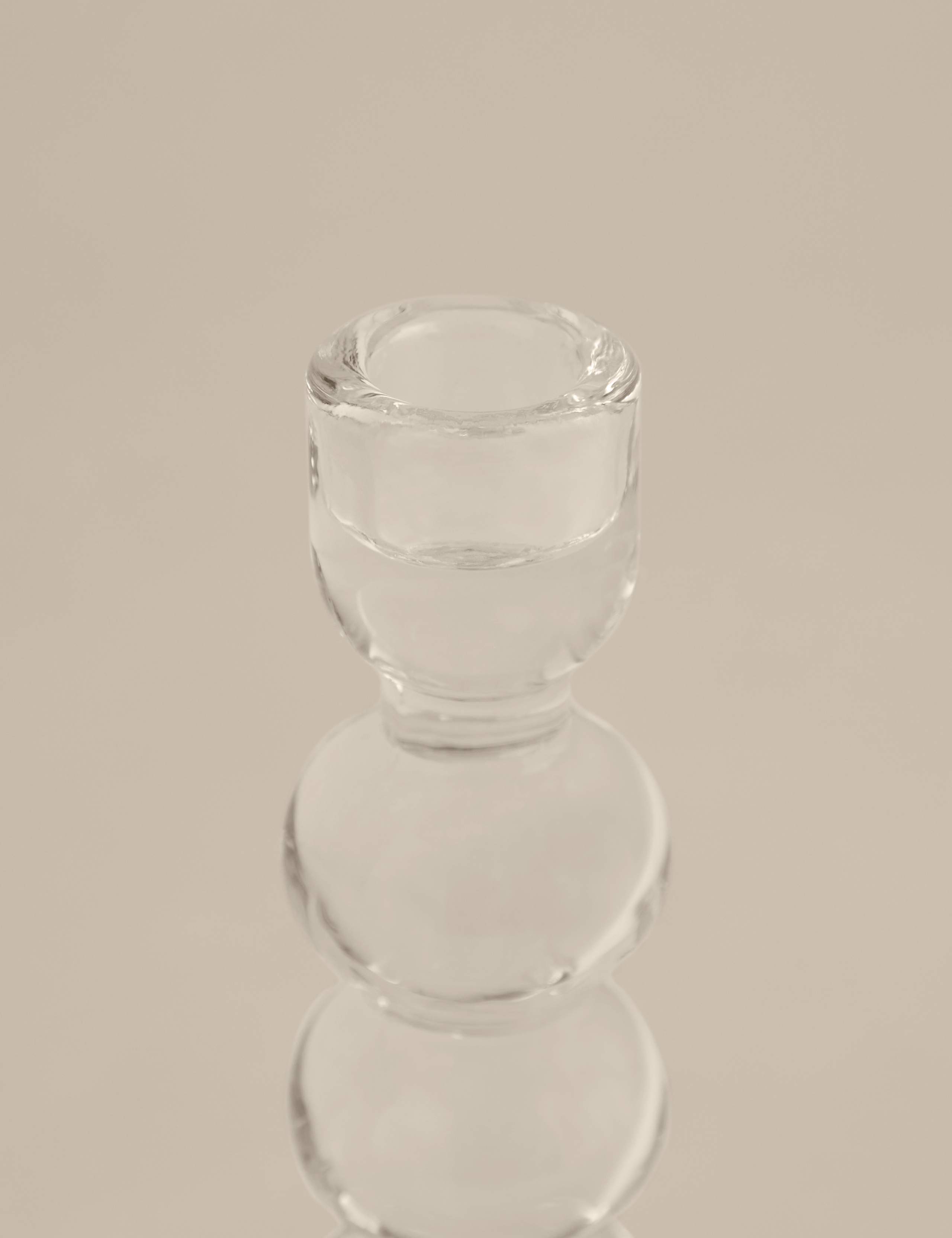 Tall Glass Bobble Dinner Candle Holder 3 of 4