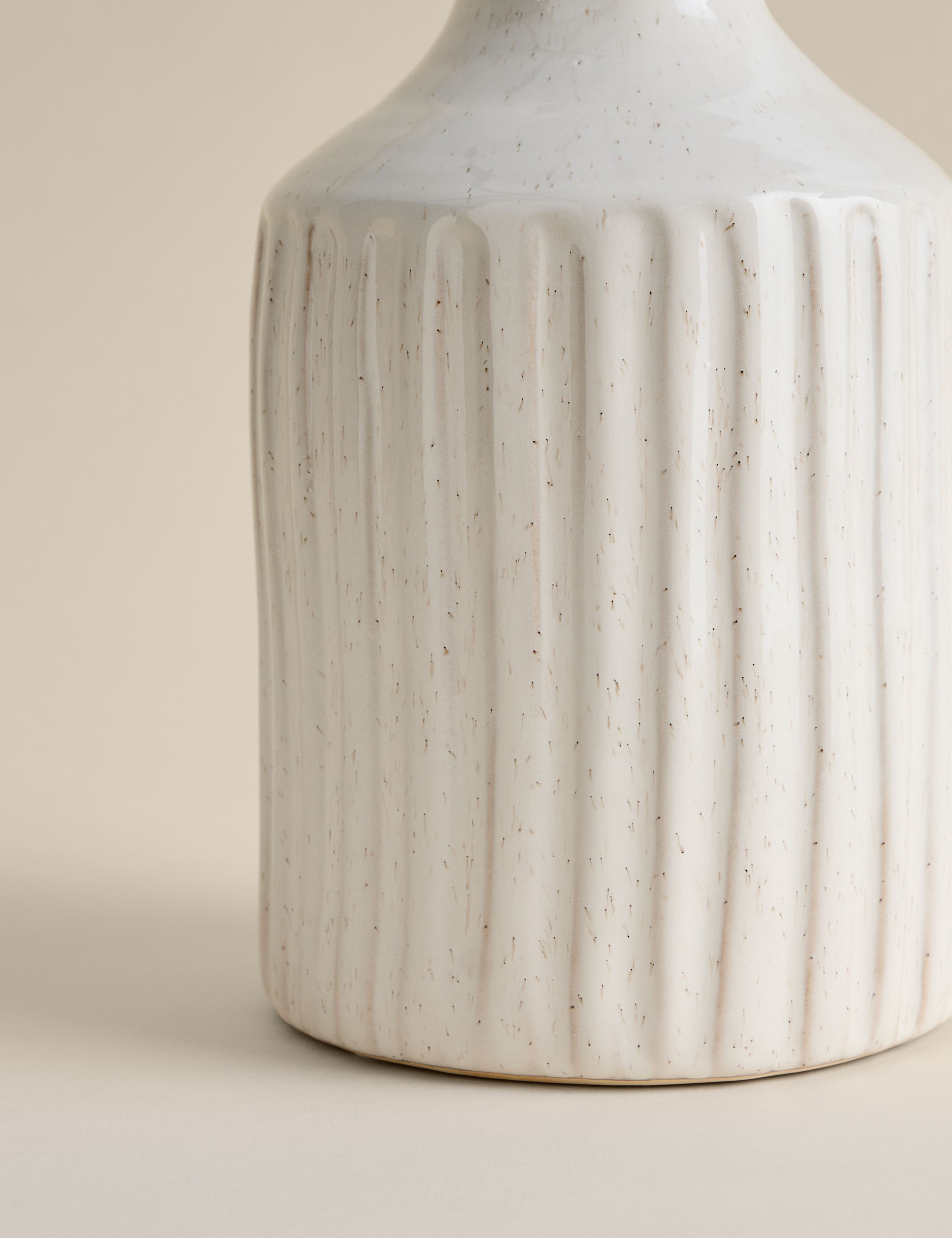 Tall Ridged Ceramic Vase 4 of 4