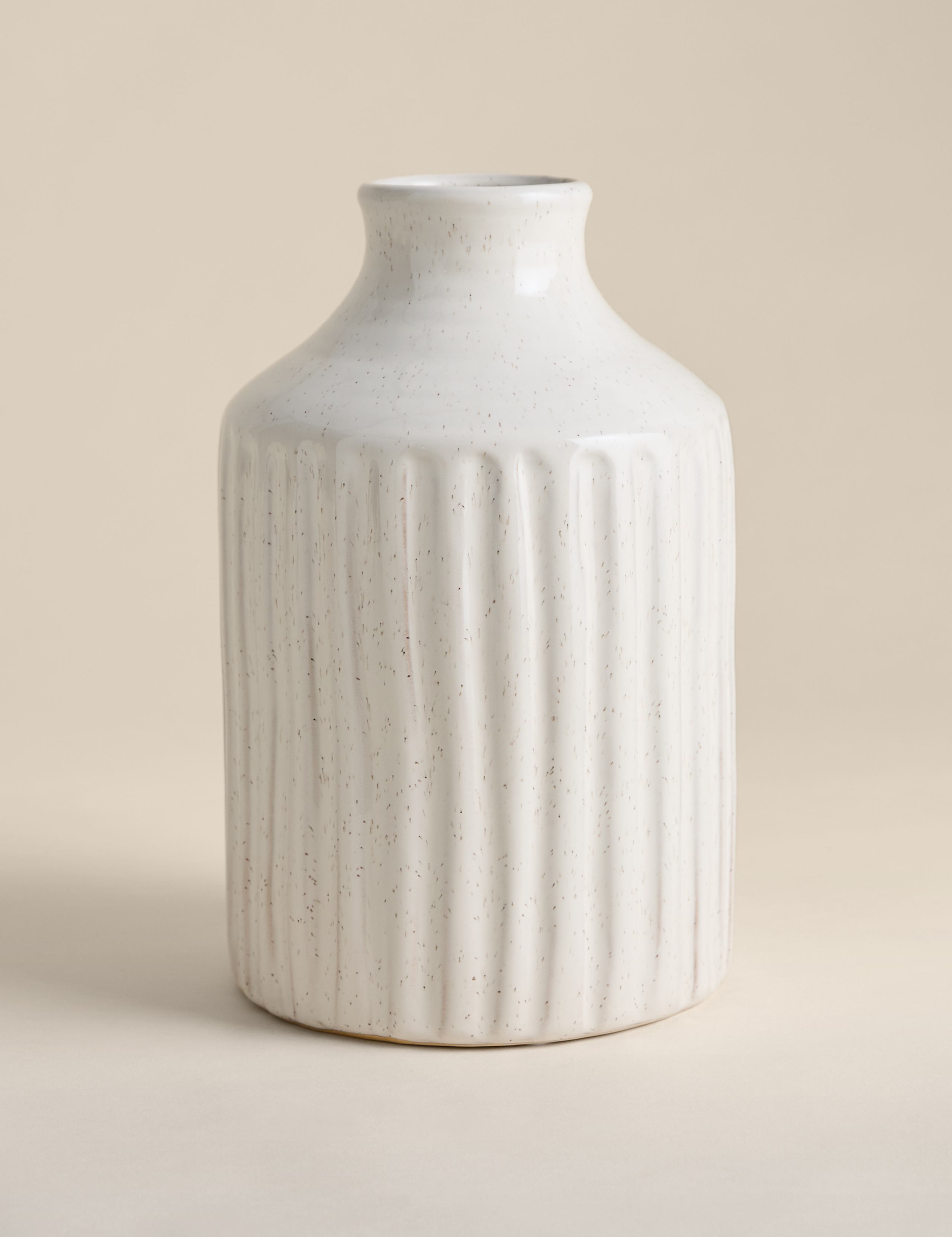 Tall Ridged Ceramic Vase 2 of 4