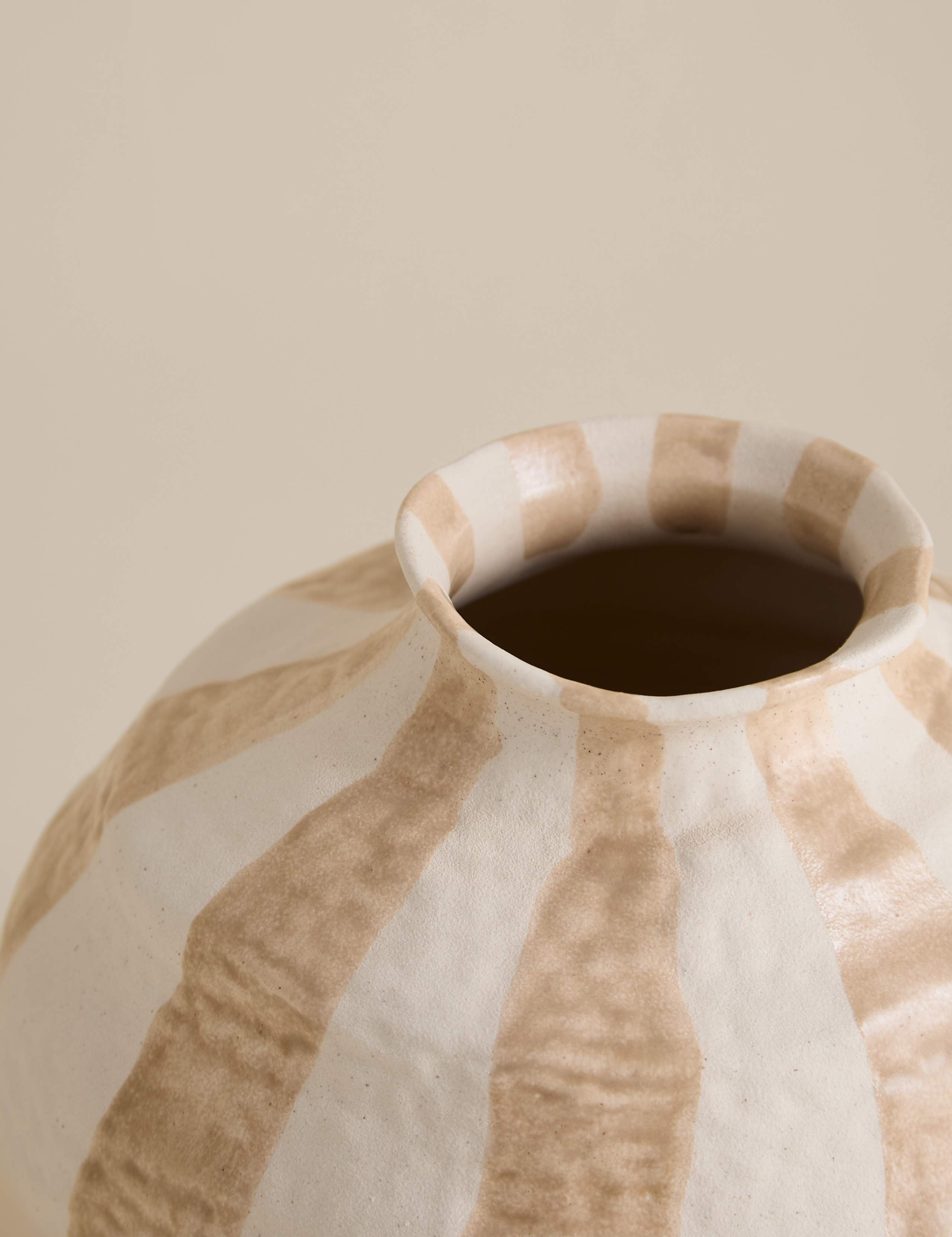 Striped Ceramic Vase 3 of 3