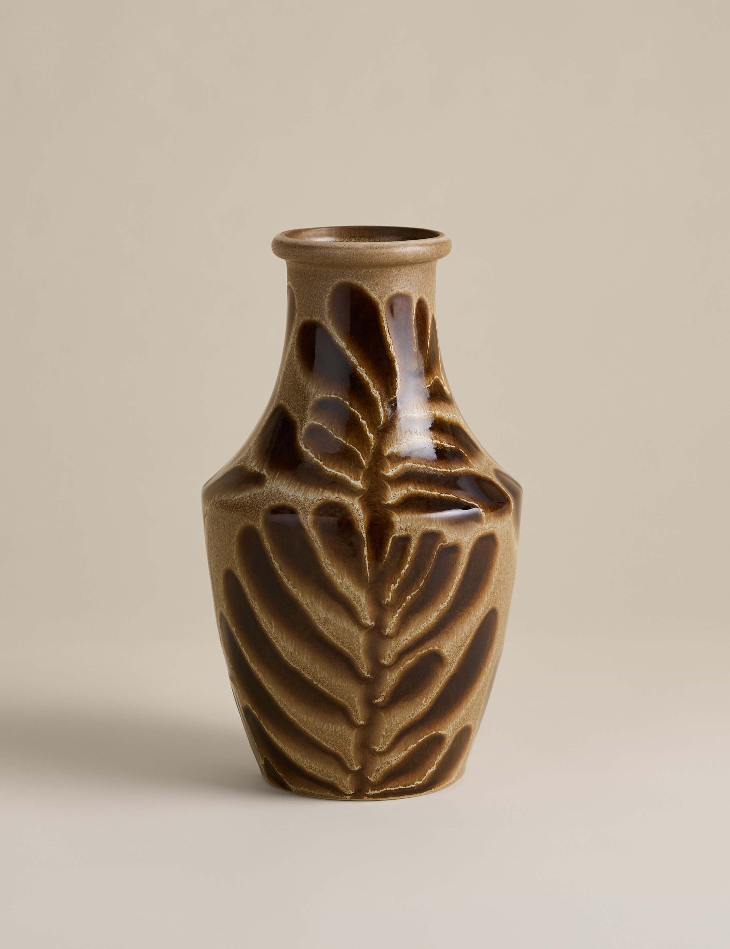 Reactive Leaf Ceramic Vase 1 of 3