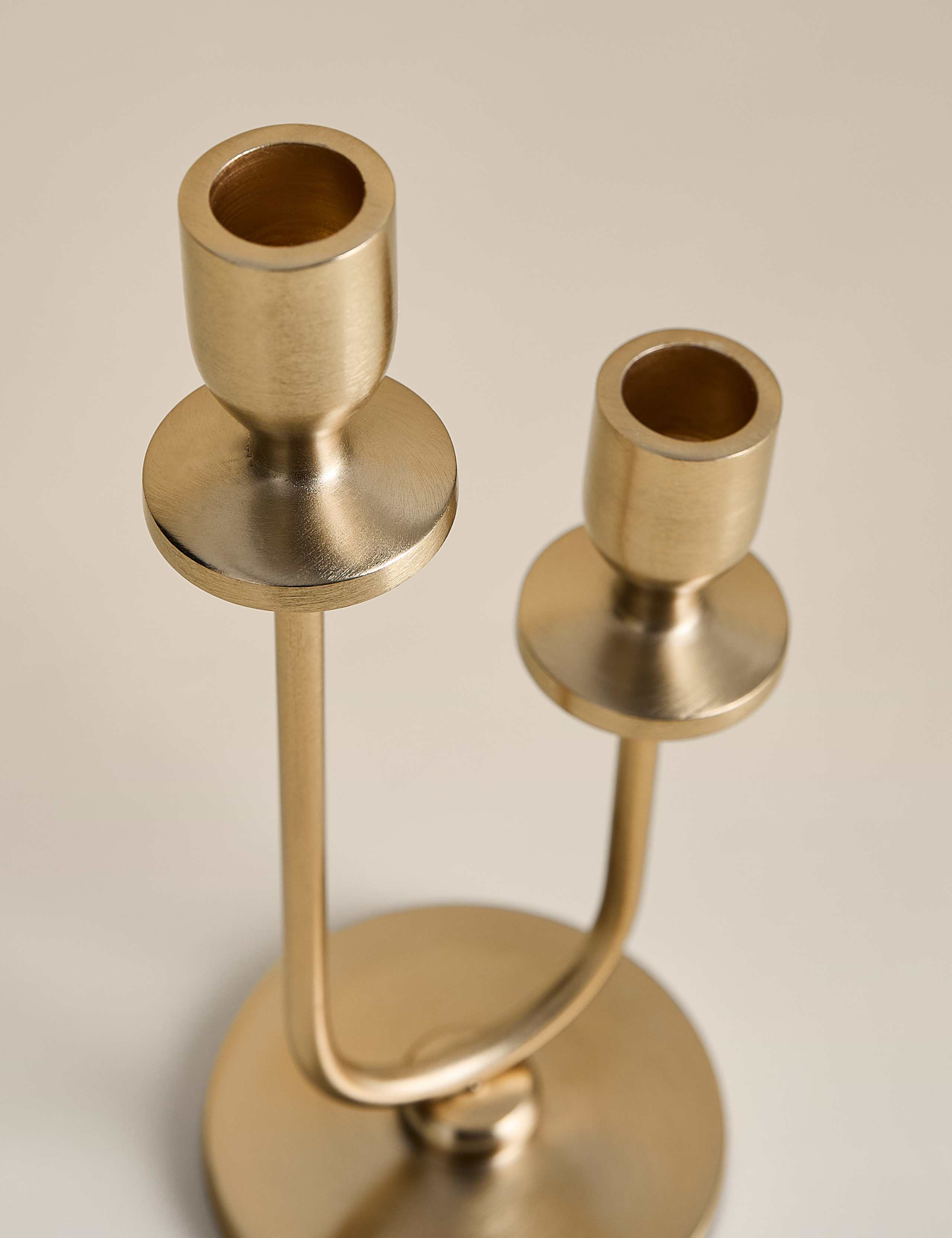 Double Arm Metal Dinner Candle Holder 2 of 3