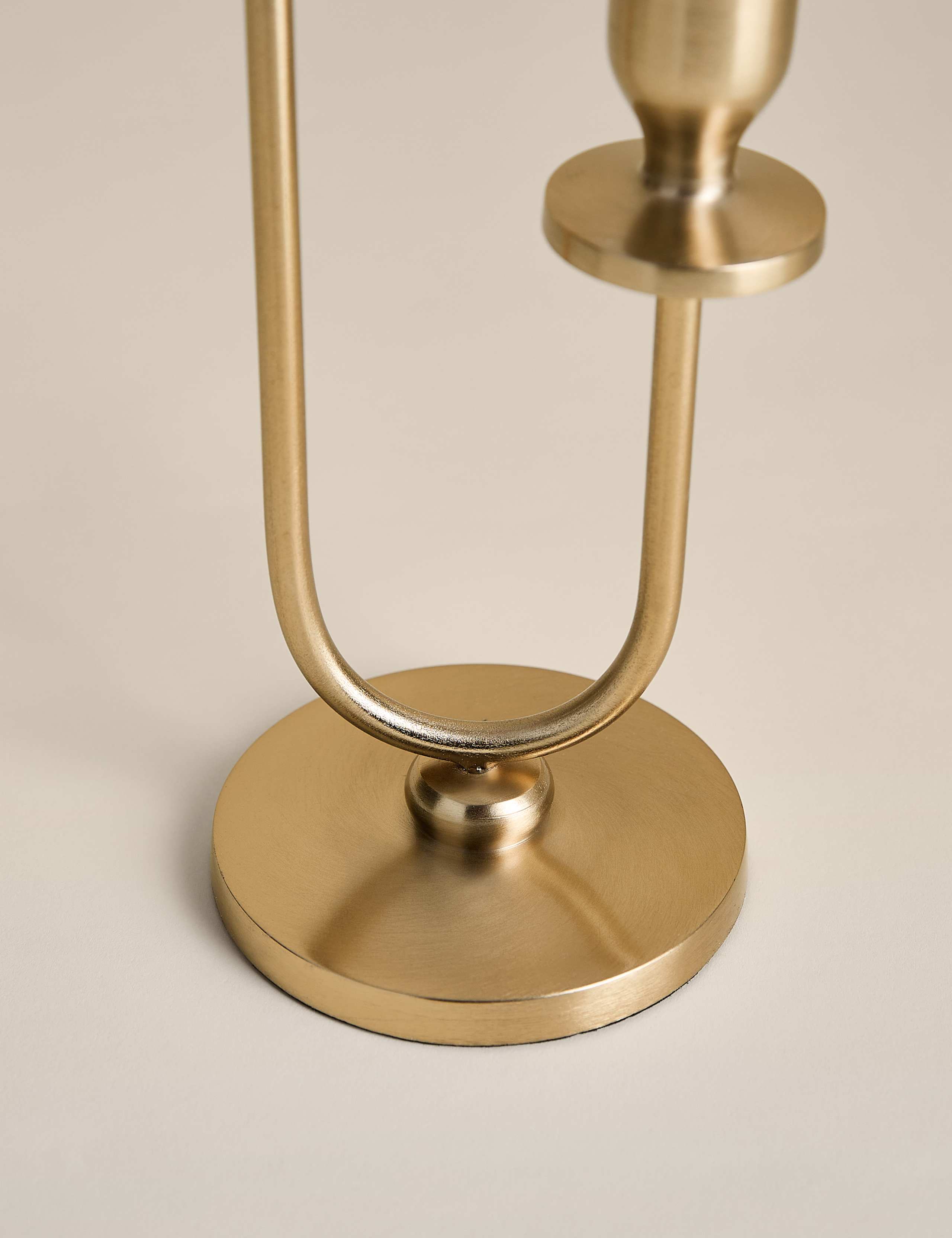 Double Arm Metal Dinner Candle Holder 3 of 3