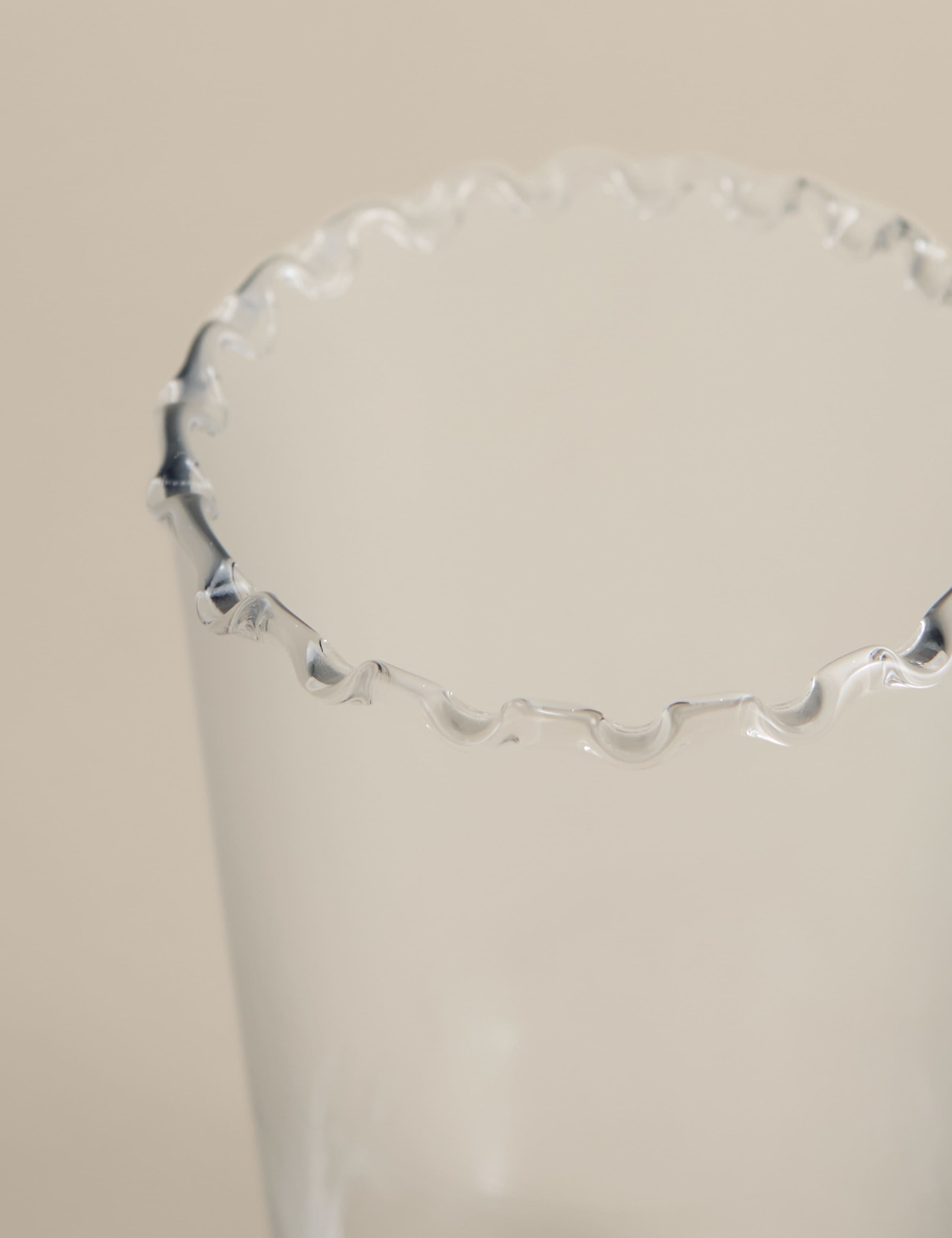 Medium Cylinder Frill Top Glass Vase 2 of 3