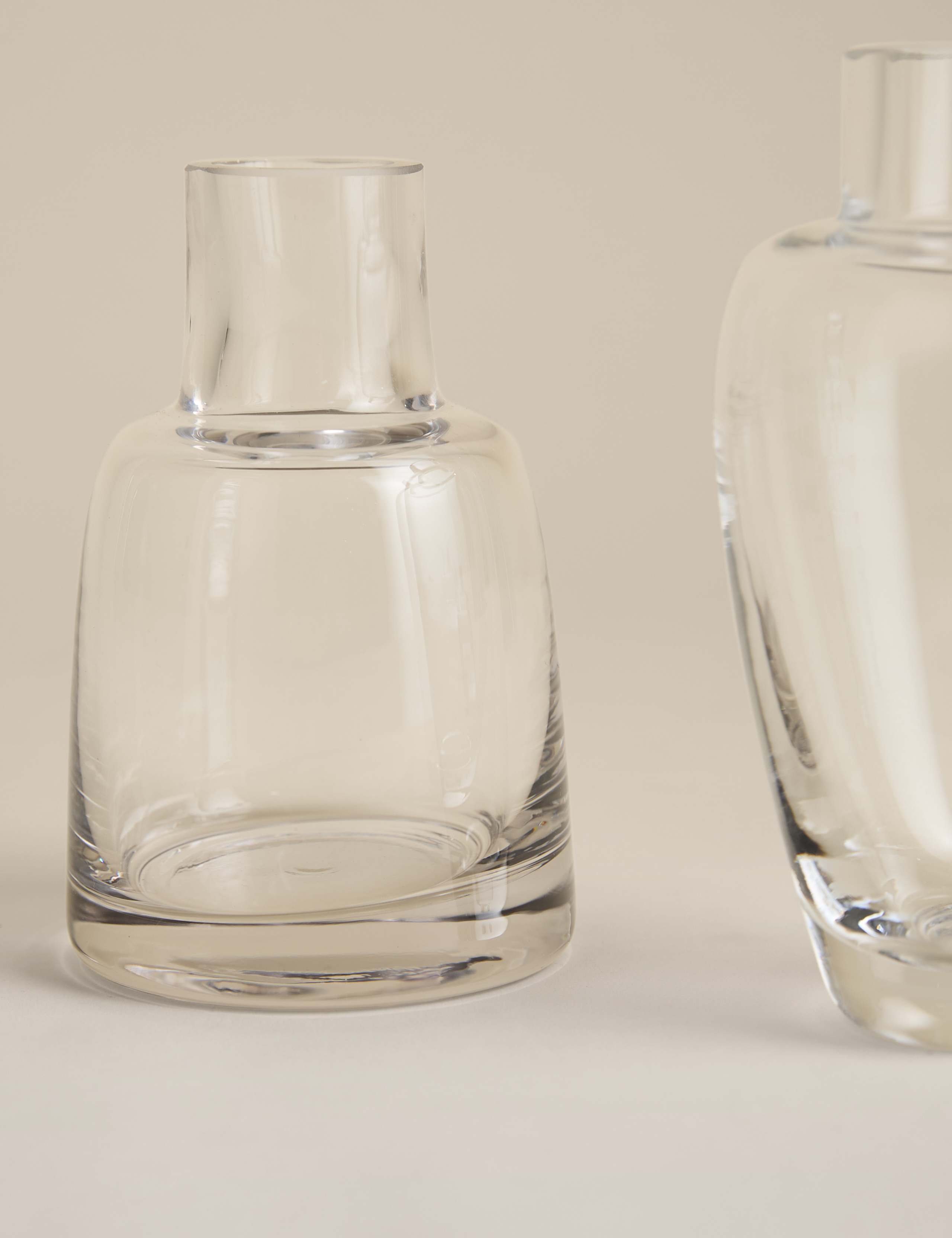 Set of 3 Clear Glass Bottle Vases 3 of 3