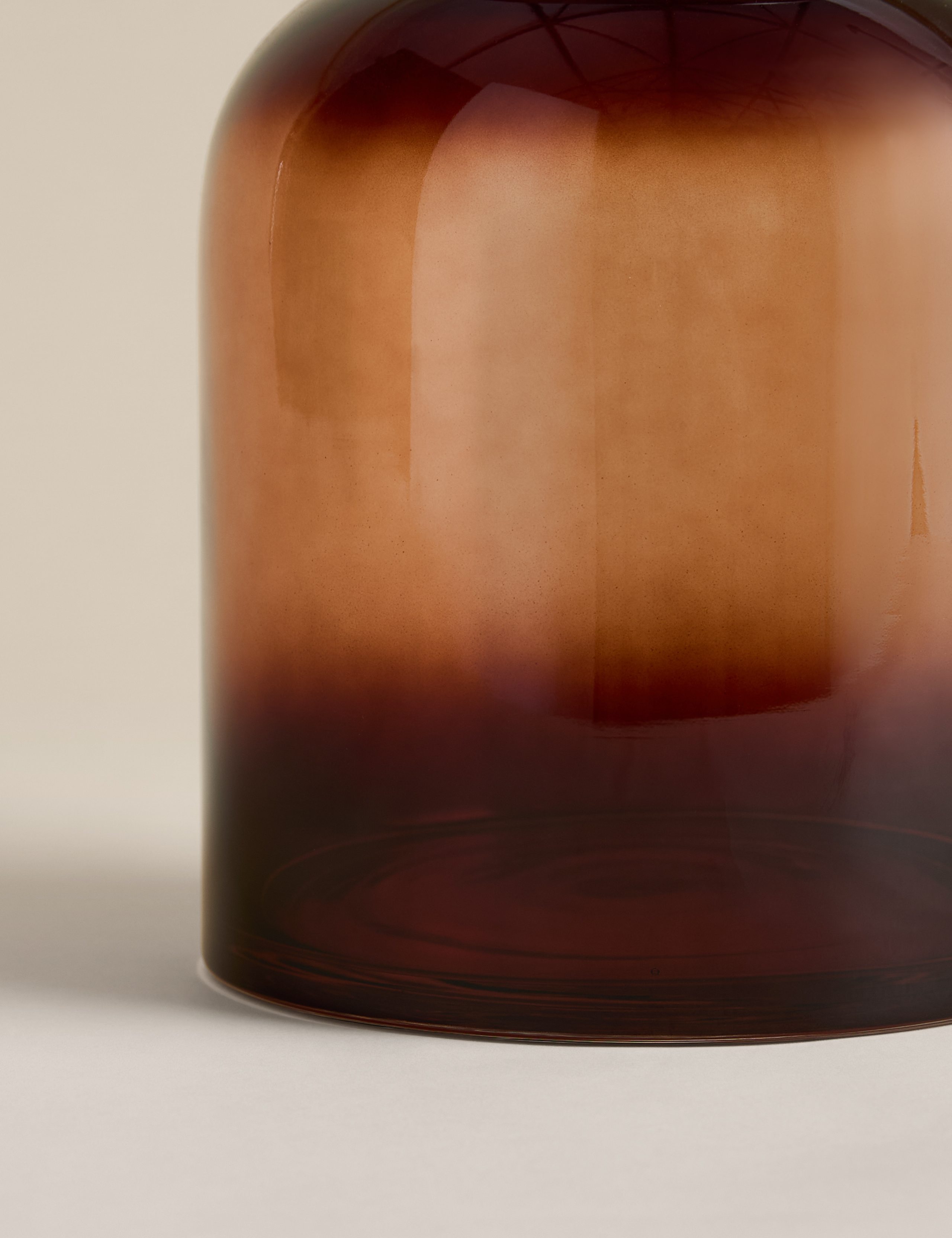 Smoked Glass Large Roll Top Apothecary Vase 3 of 3