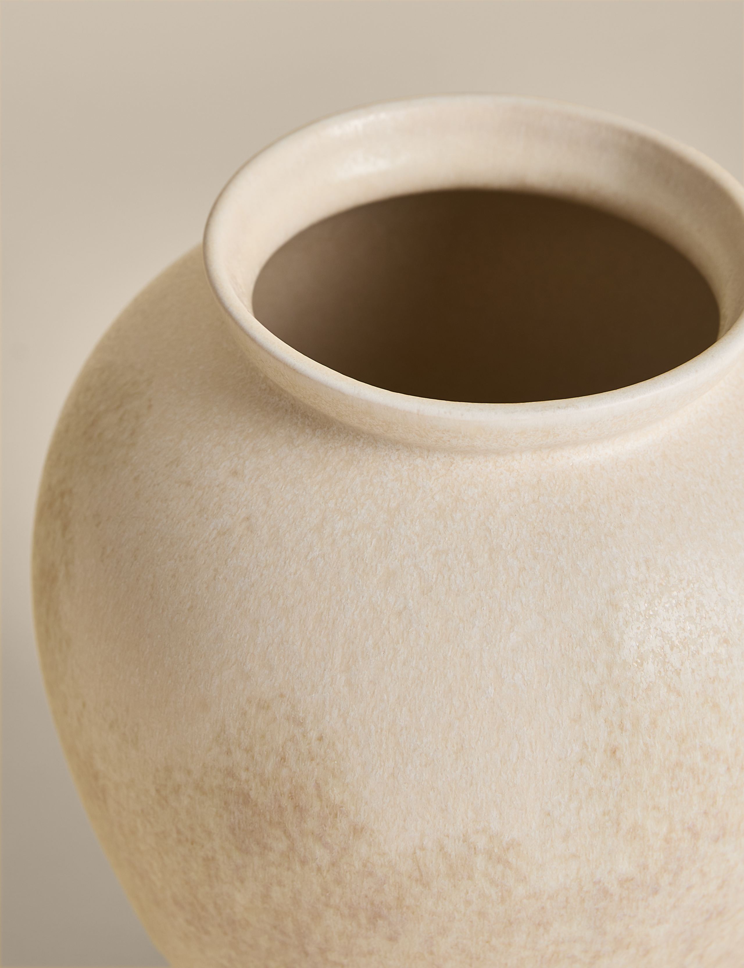 Large Rounded Ceramic Vase 2 of 3