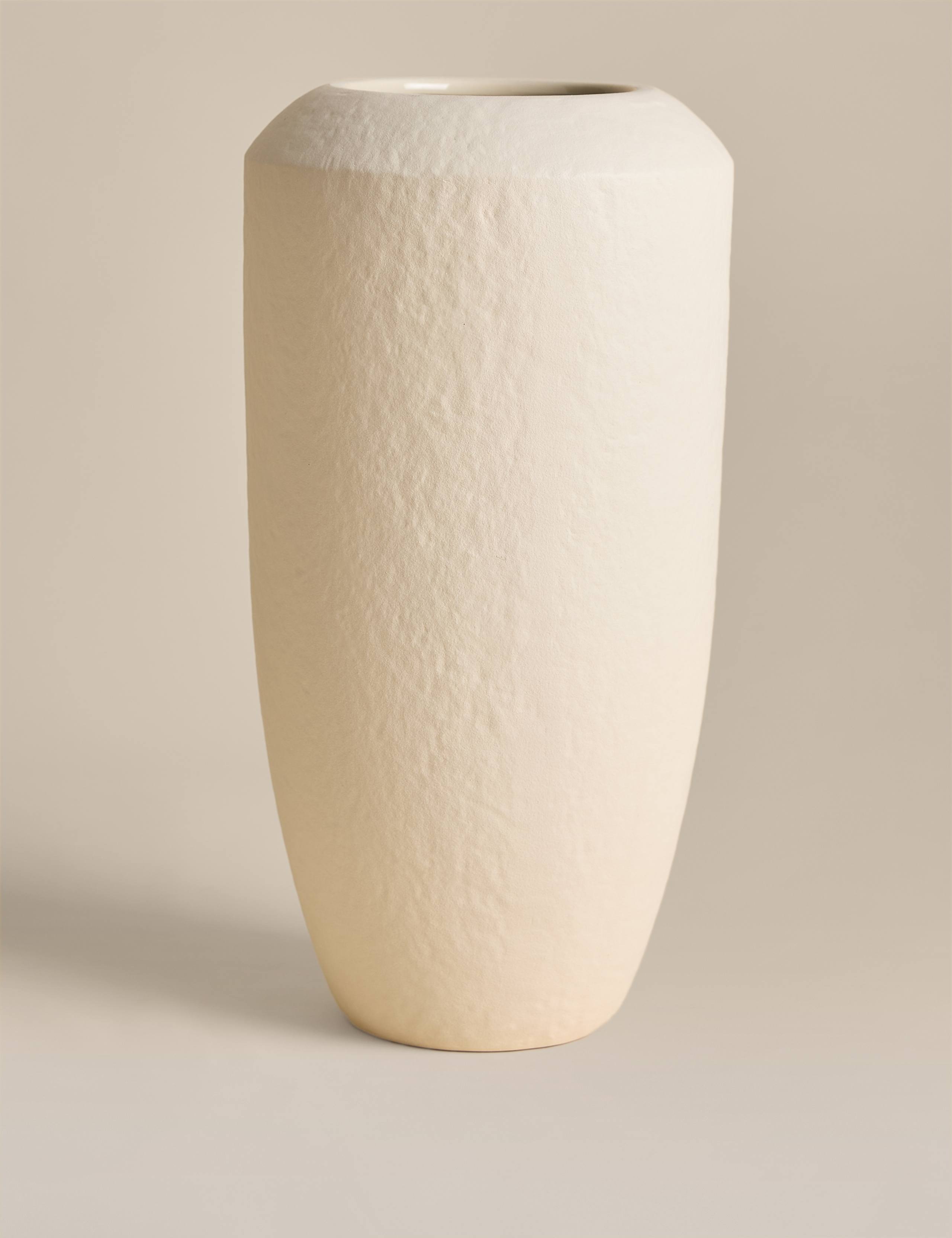 Extra Large Tapered Textured Ceramic Vase 1 of 3