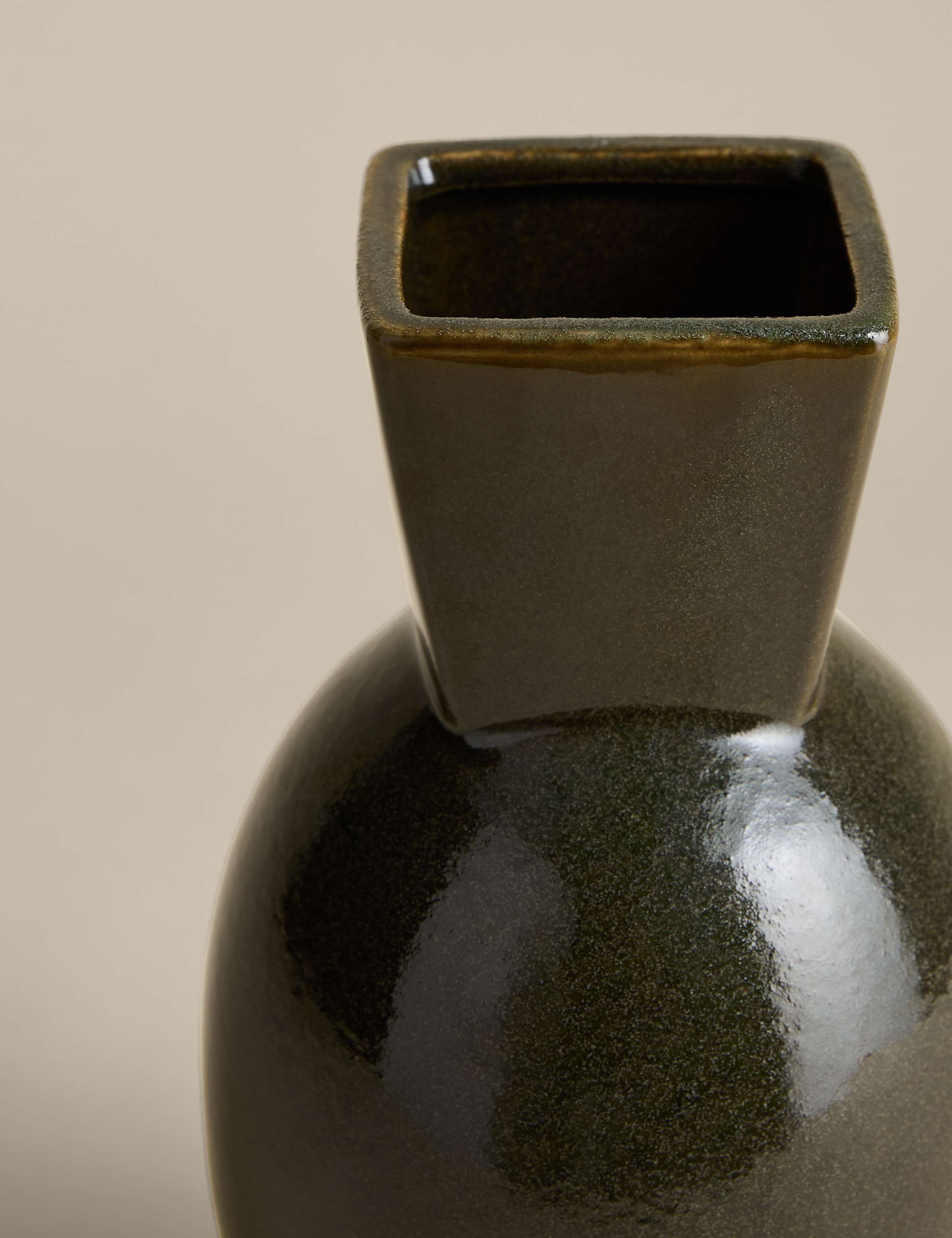 Tall Round Flare Ceramic Vase 2 of 3