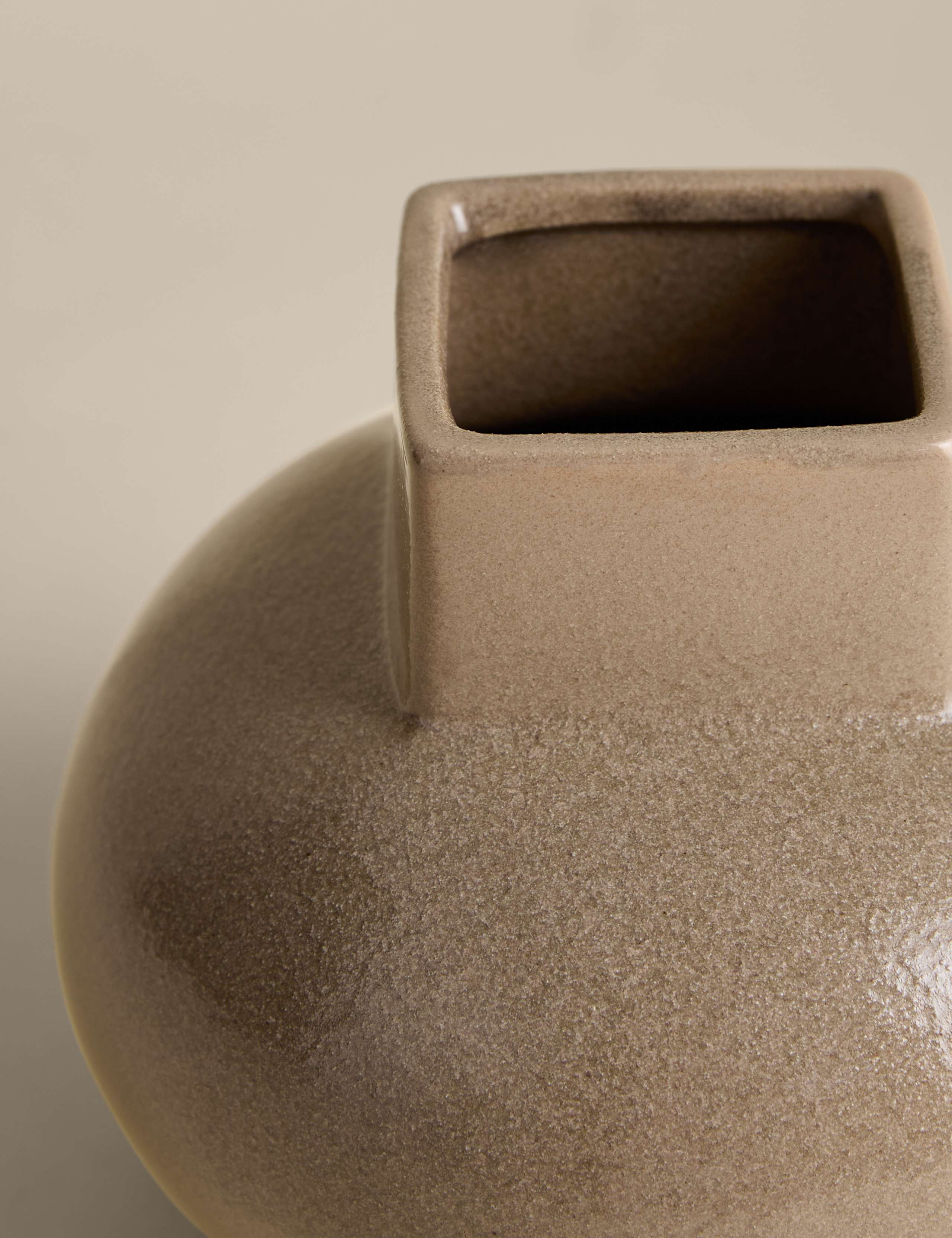 Squat Round Ceramic Vase 2 of 3