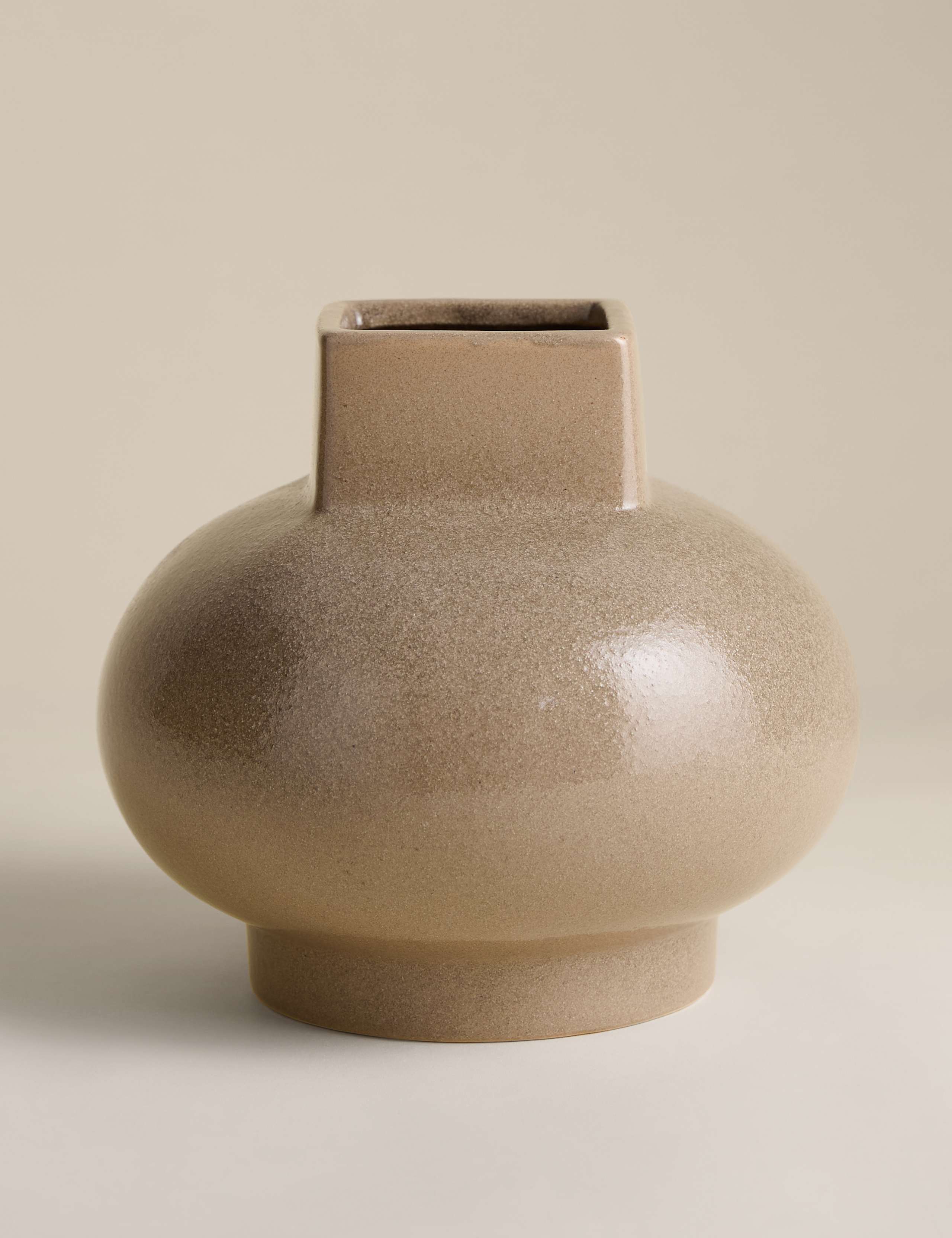 Squat Round Ceramic Vase 1 of 3
