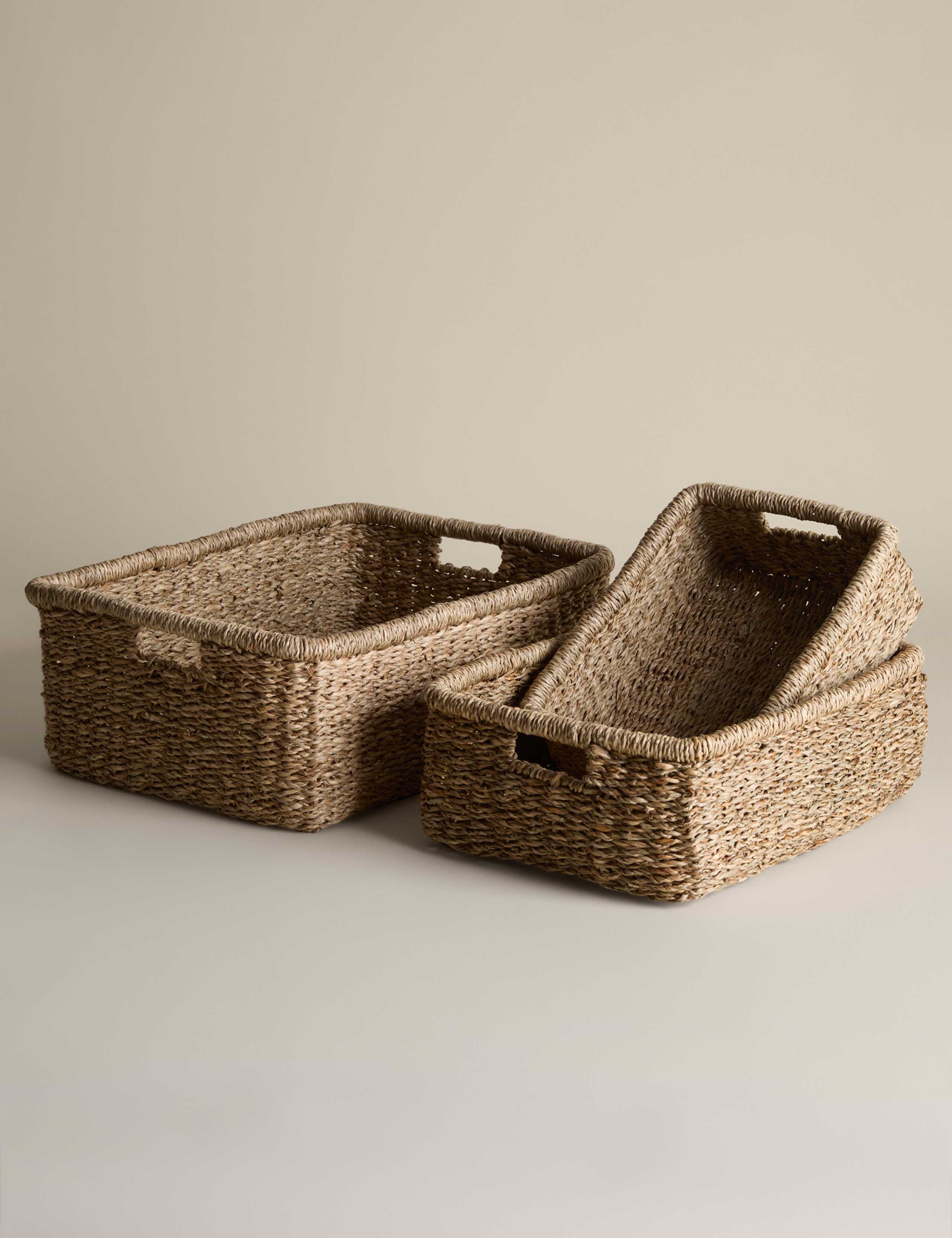 Set of 2 Seagrass Rectangular Baskets 8 of 8
