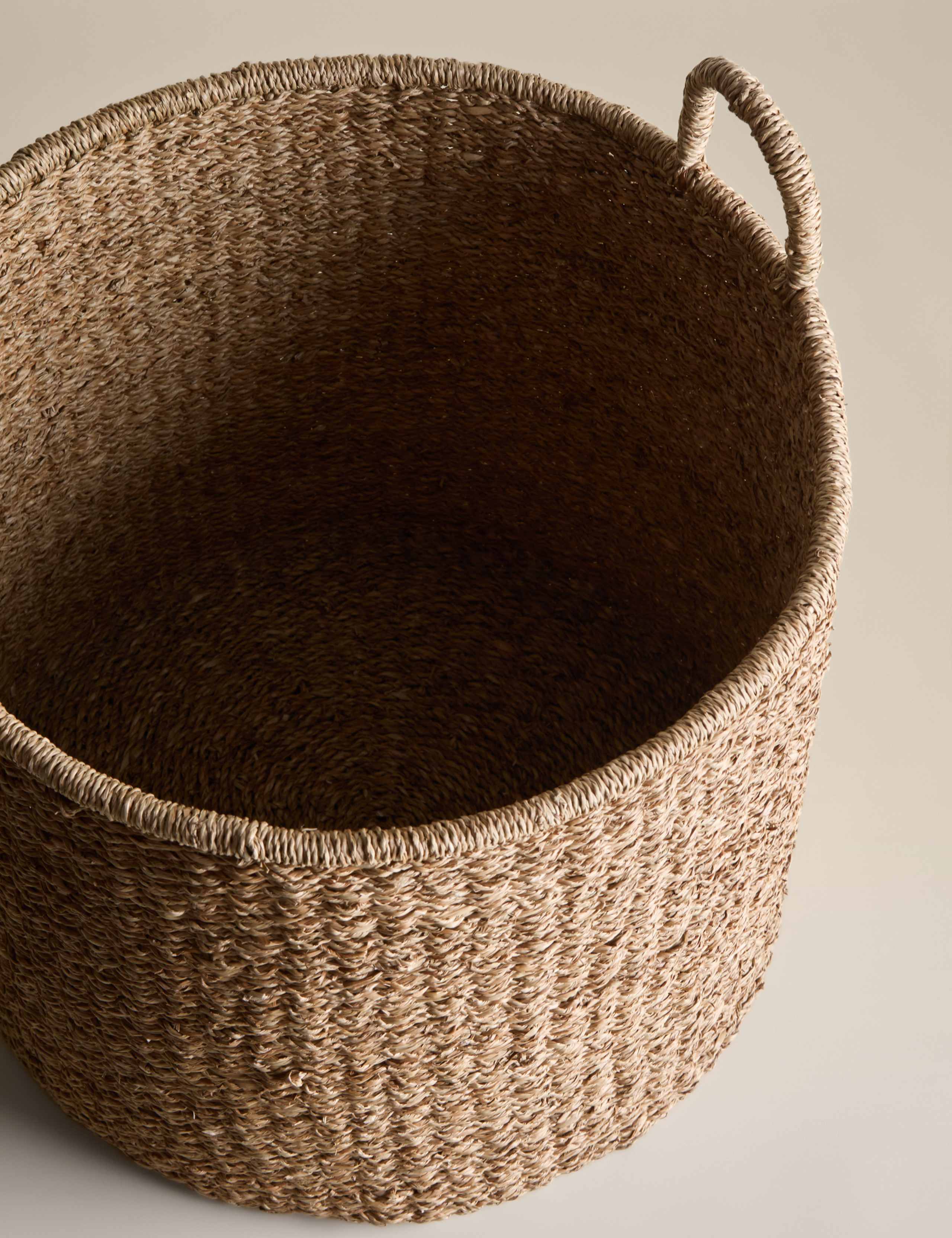 Seagrass Large Round Tall Storage Basket 5 of 7