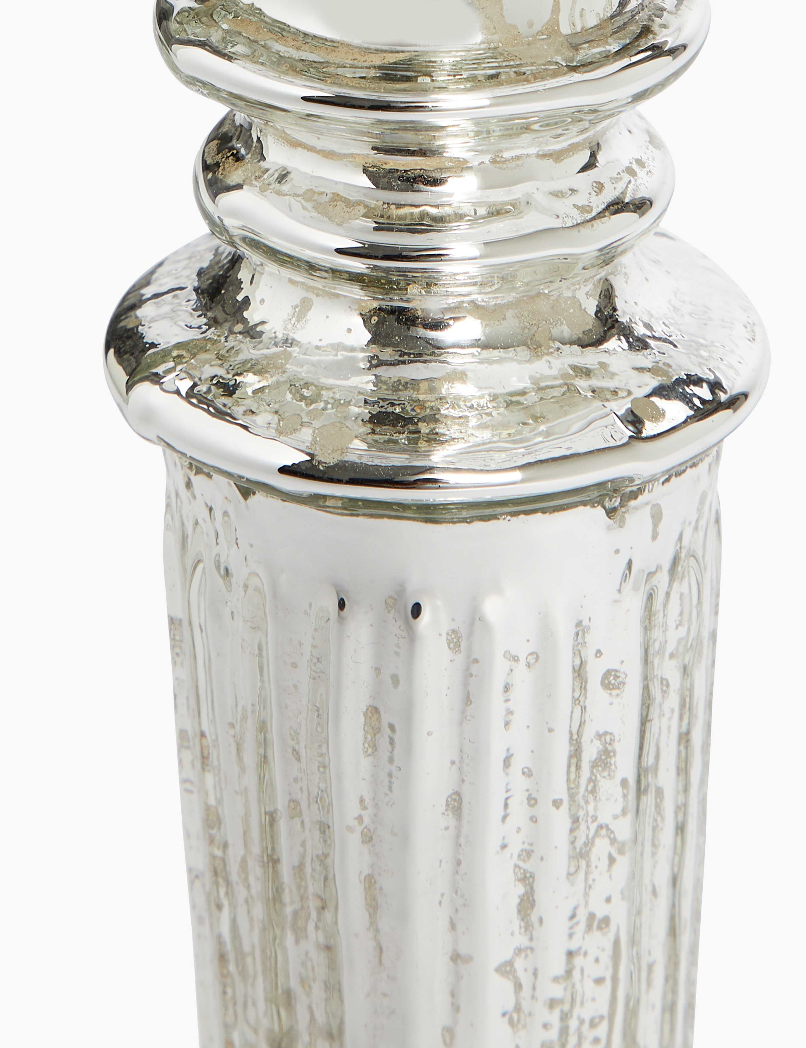 Mercury Glass Pillar Candle Holder 3 of 4