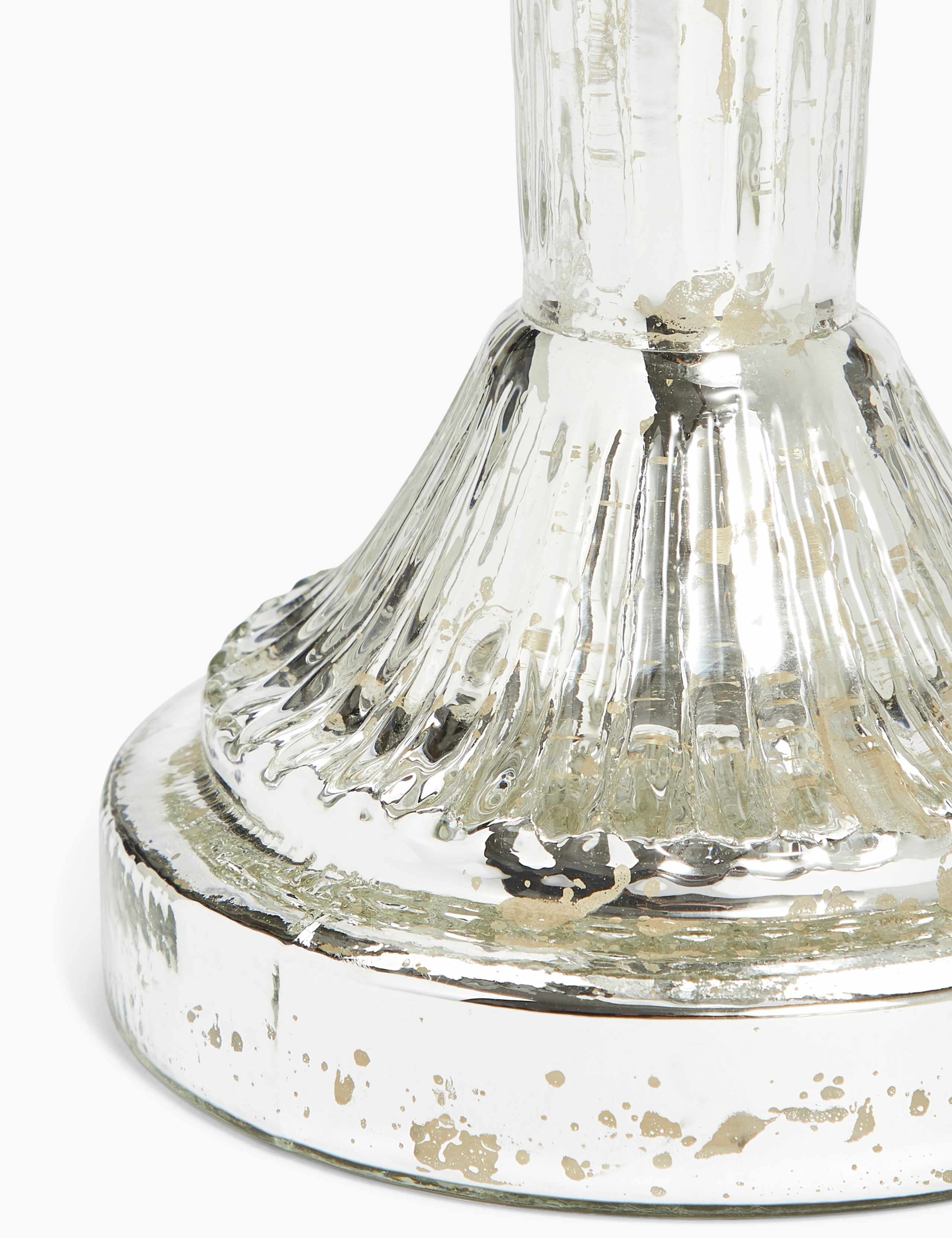 Mercury Glass Pillar Candle Holder 4 of 4