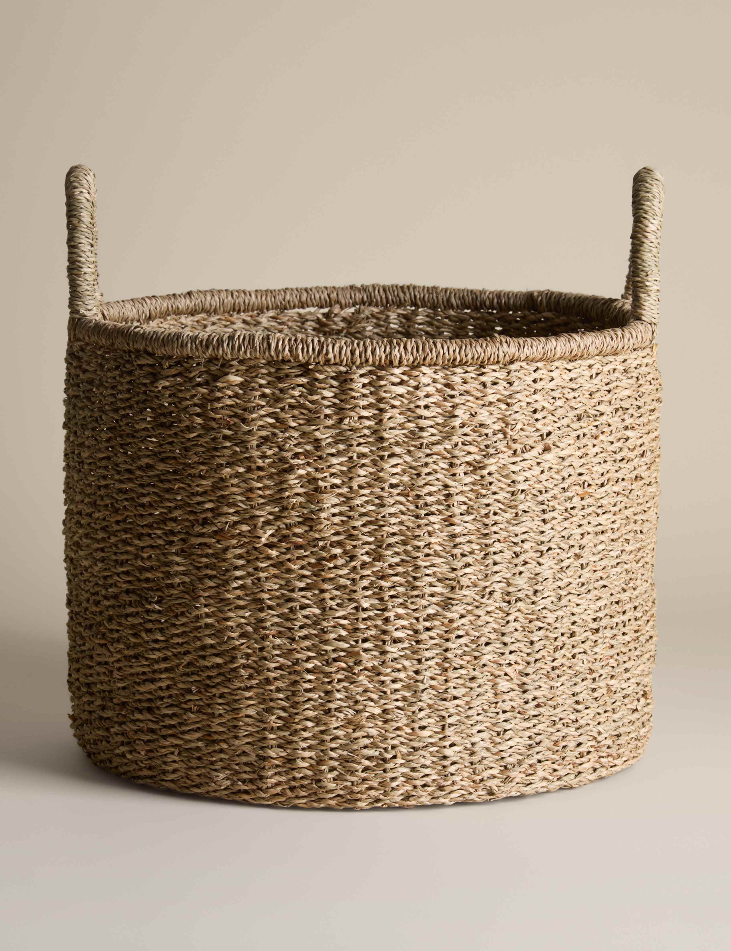 Raffia & Seagrass Medium Tall Basket 2 of 7