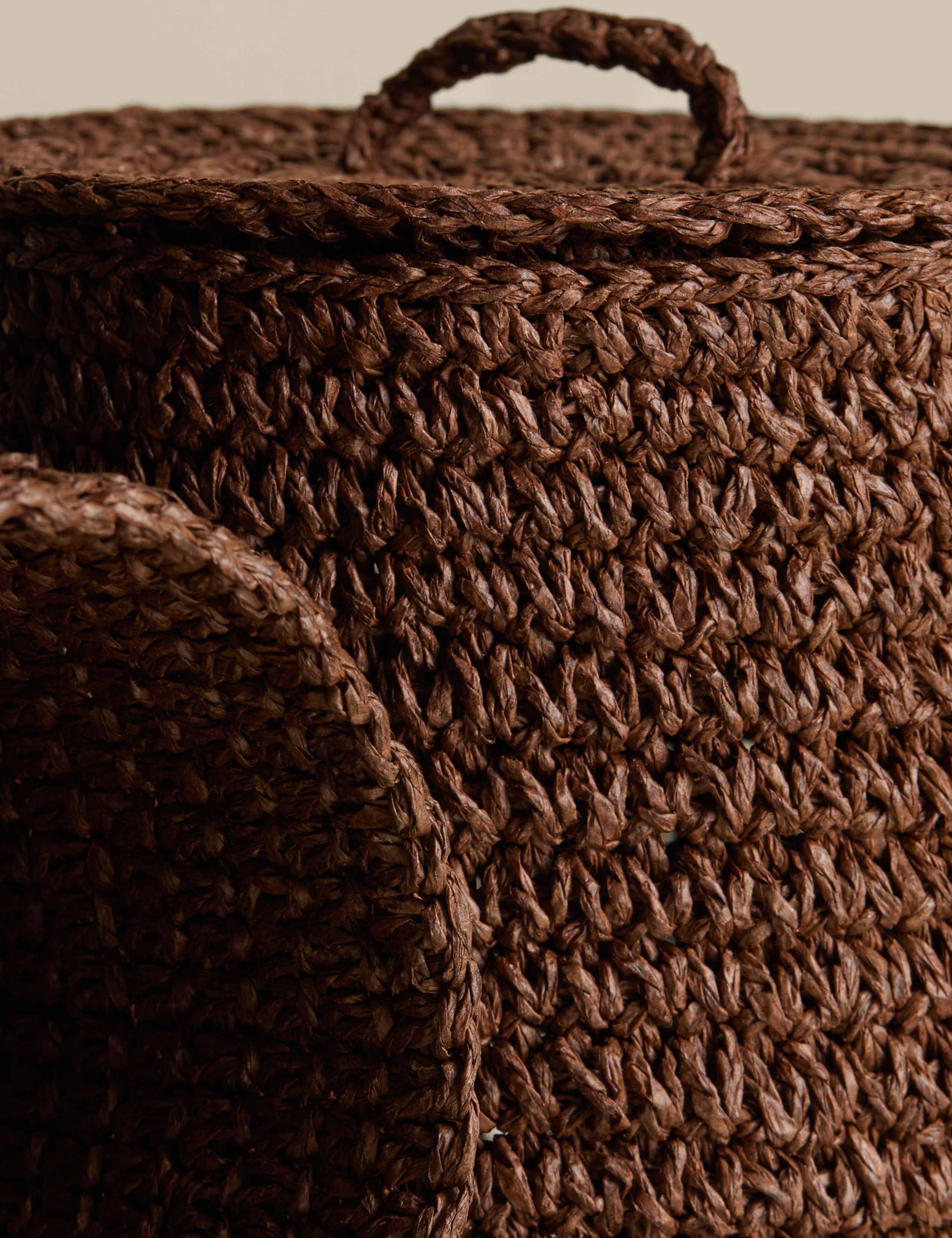 Set of 3 Raffia & Seagrass Small Lidded Pots 6 of 7