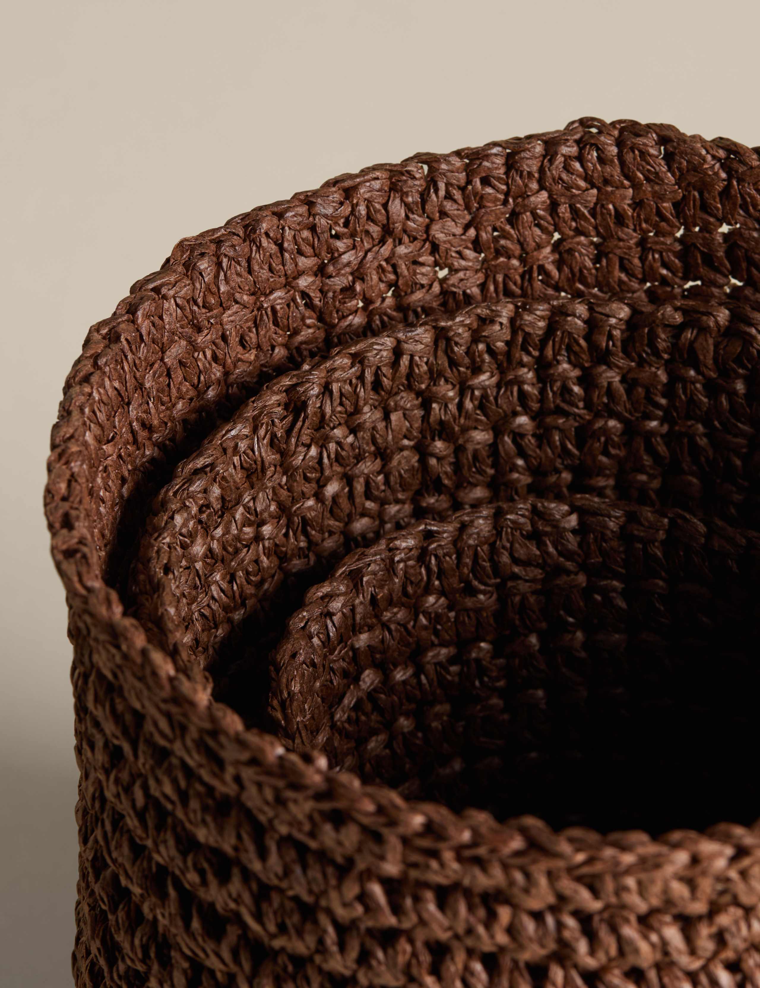 Set of 3 Raffia & Seagrass Small Lidded Pots 7 of 7