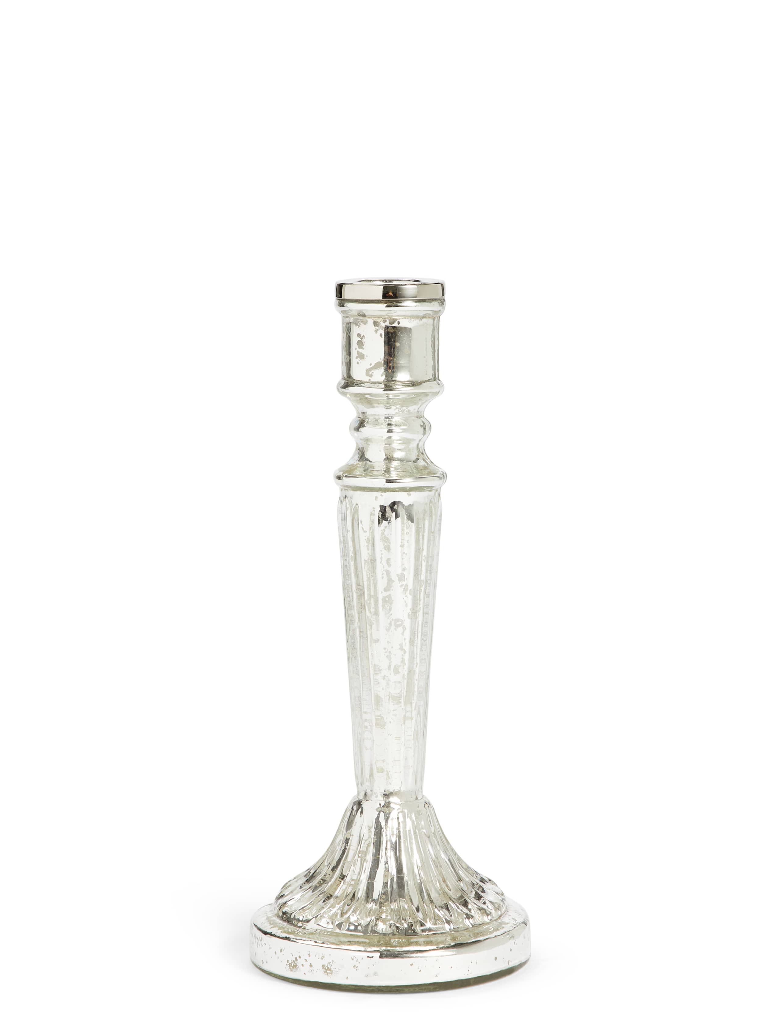 Mercury Glass Dinner Candle Holder 1 of 4