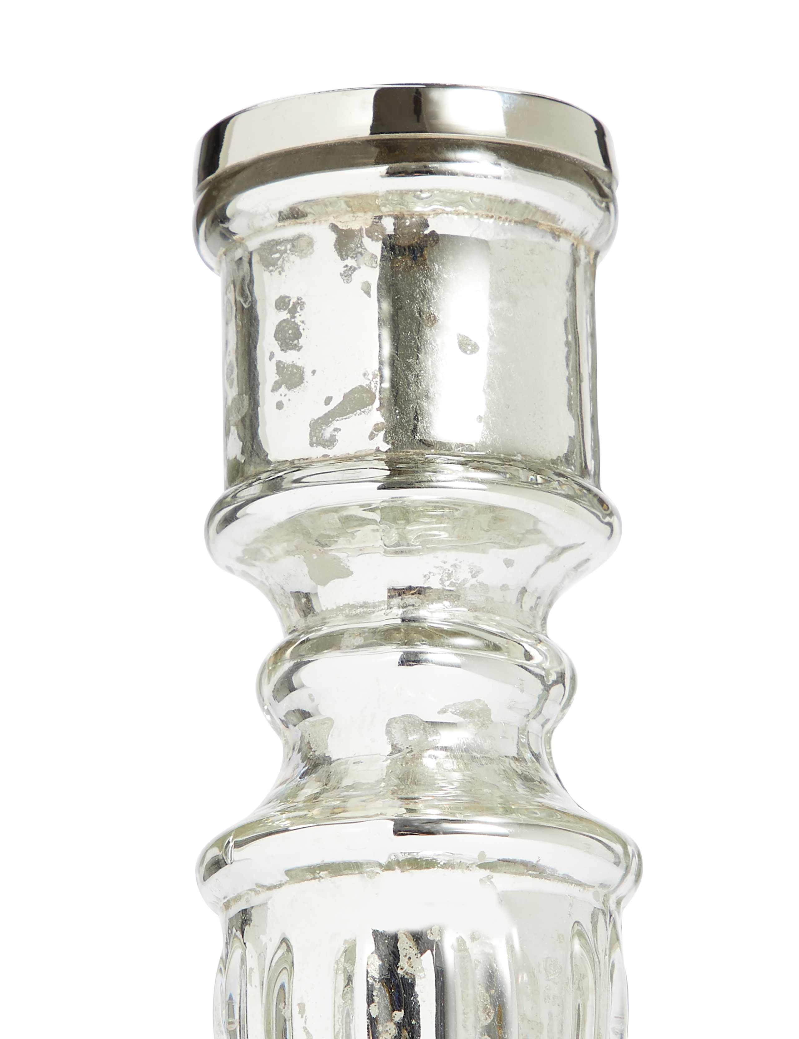 Mercury Glass Dinner Candle Holder 2 of 4