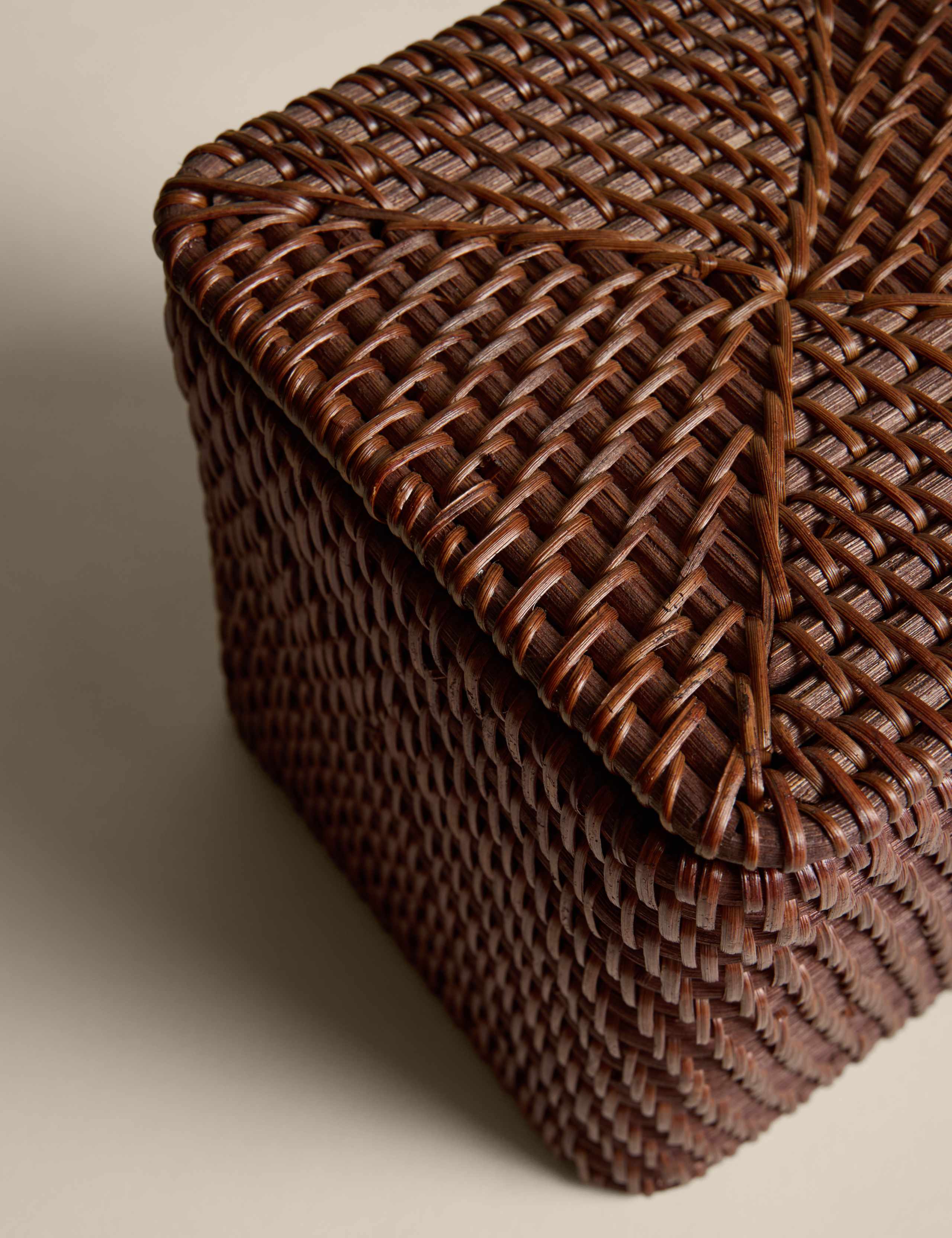 Rattan Structured Cube Storage Box 2 of 6