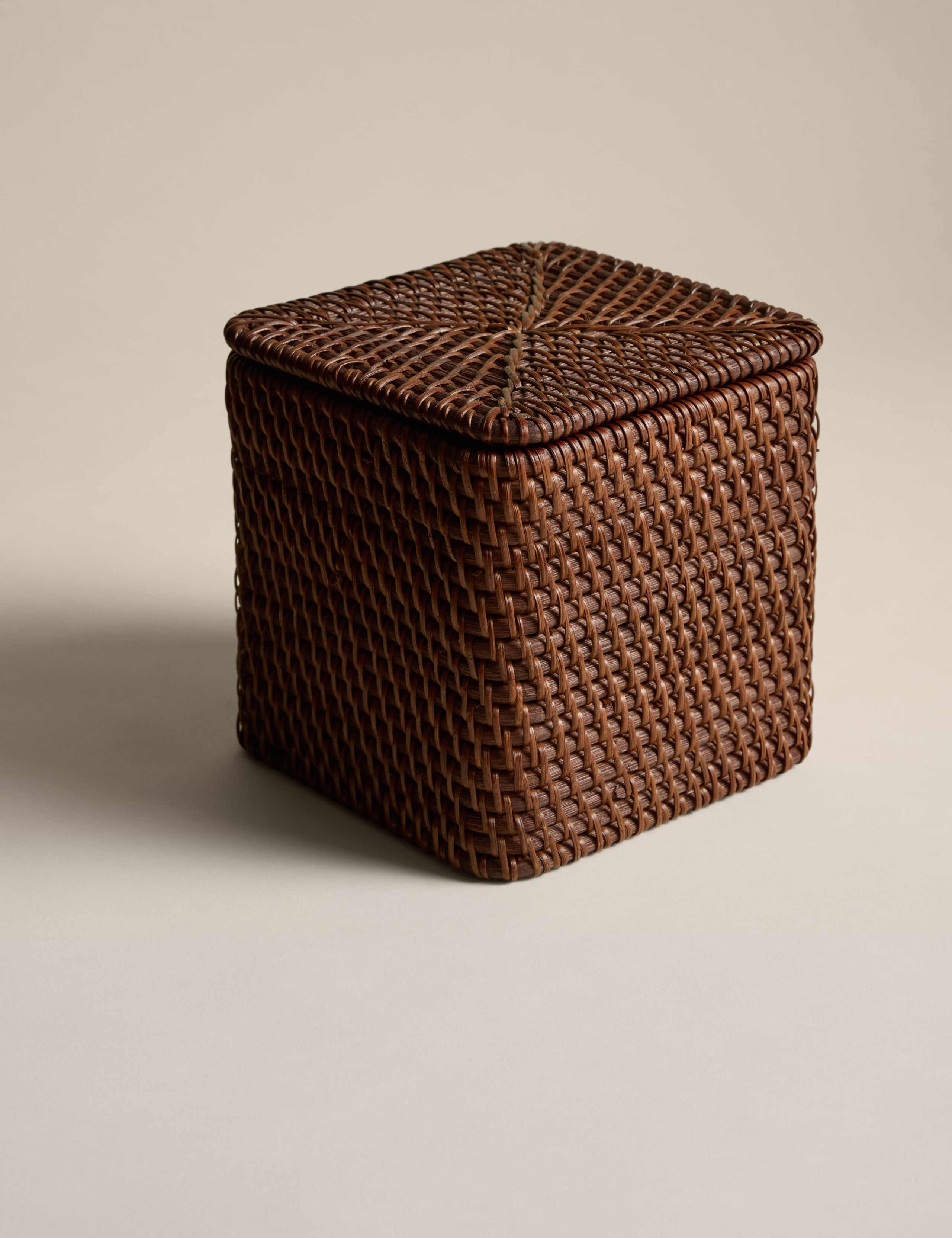 Rattan Structured Cube Storage Box 1 of 6