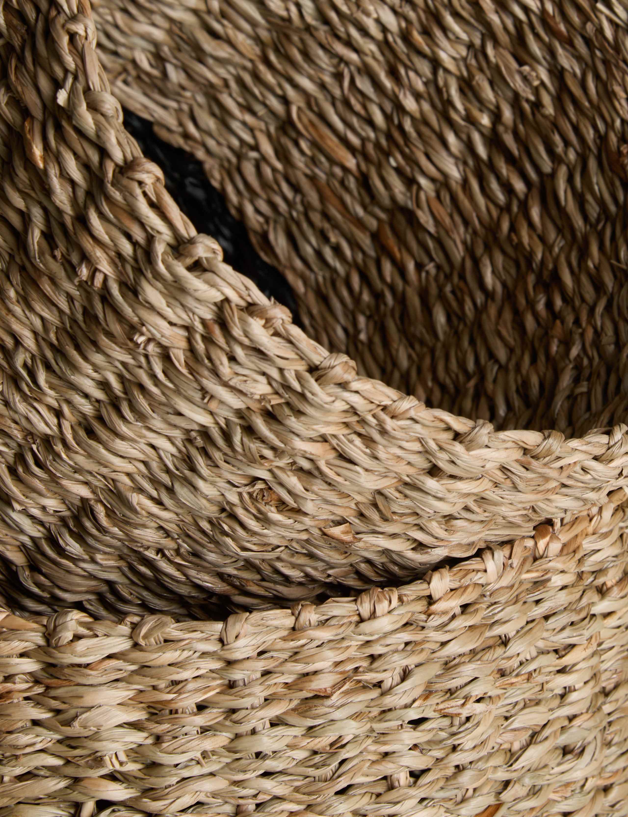 Set of 2 Raffia & Seagrass Contrast Baskets 5 of 6