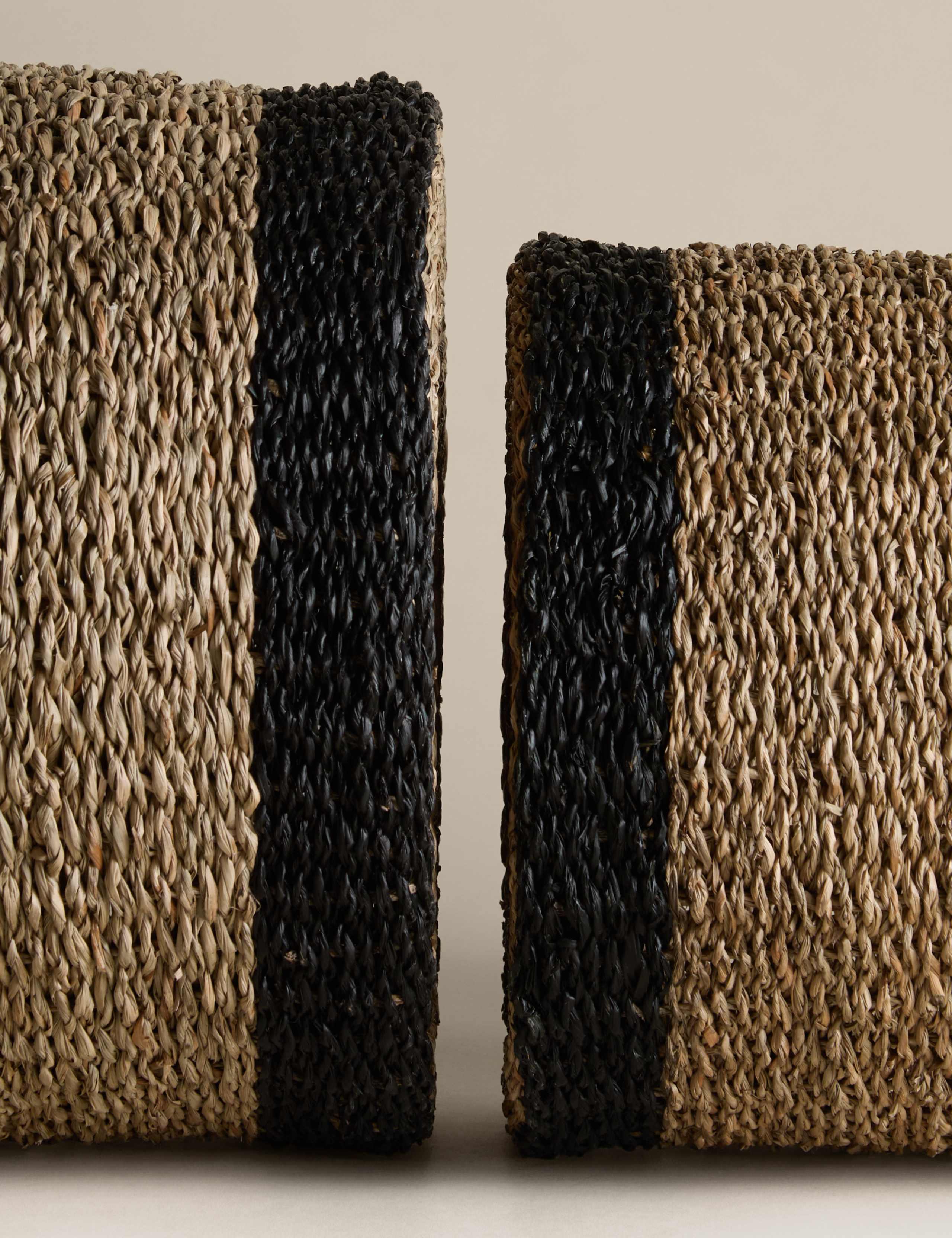Set of 2 Raffia & Seagrass Large Baskets 6 of 8