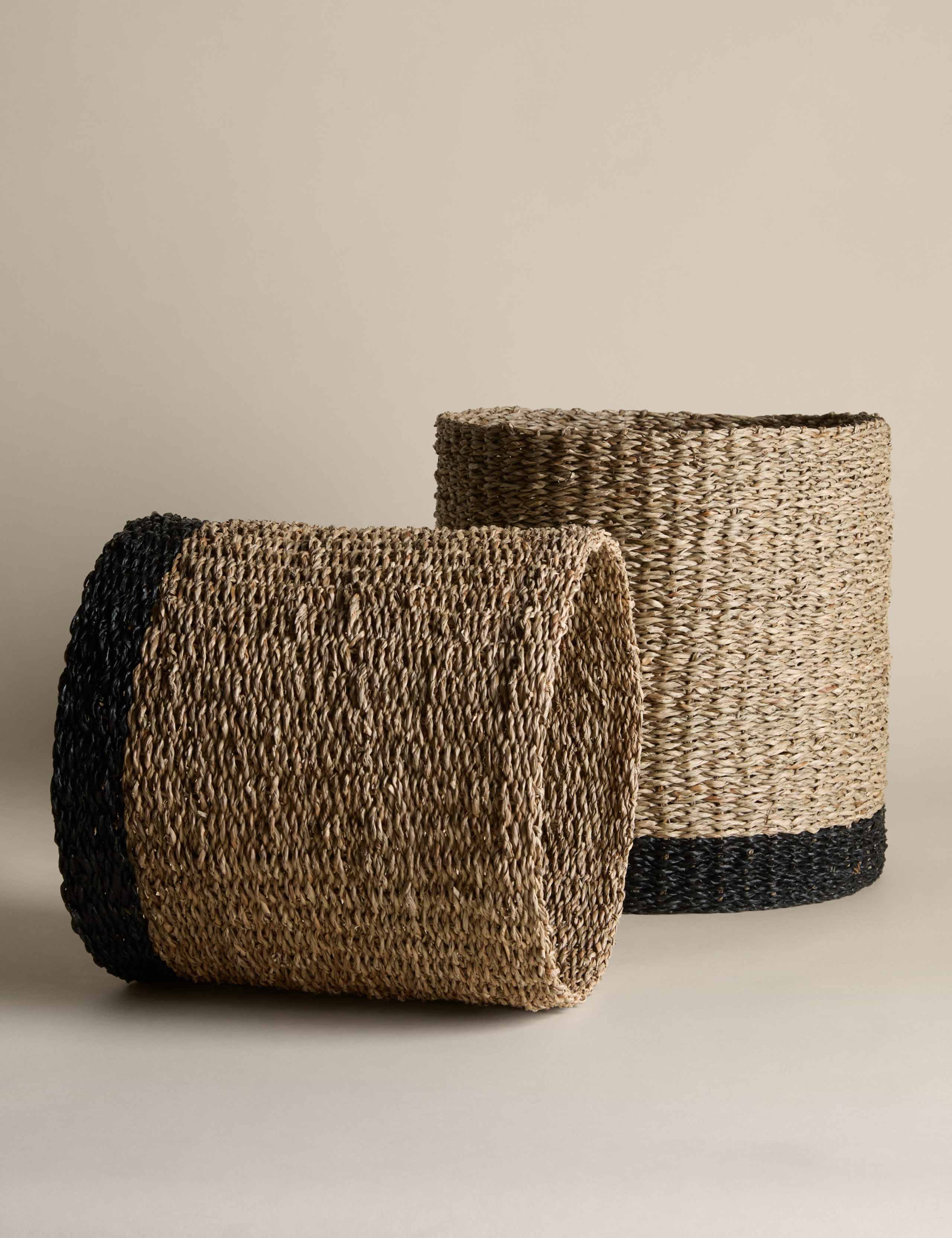 Set of 2 Raffia & Seagrass Large Baskets 7 of 8