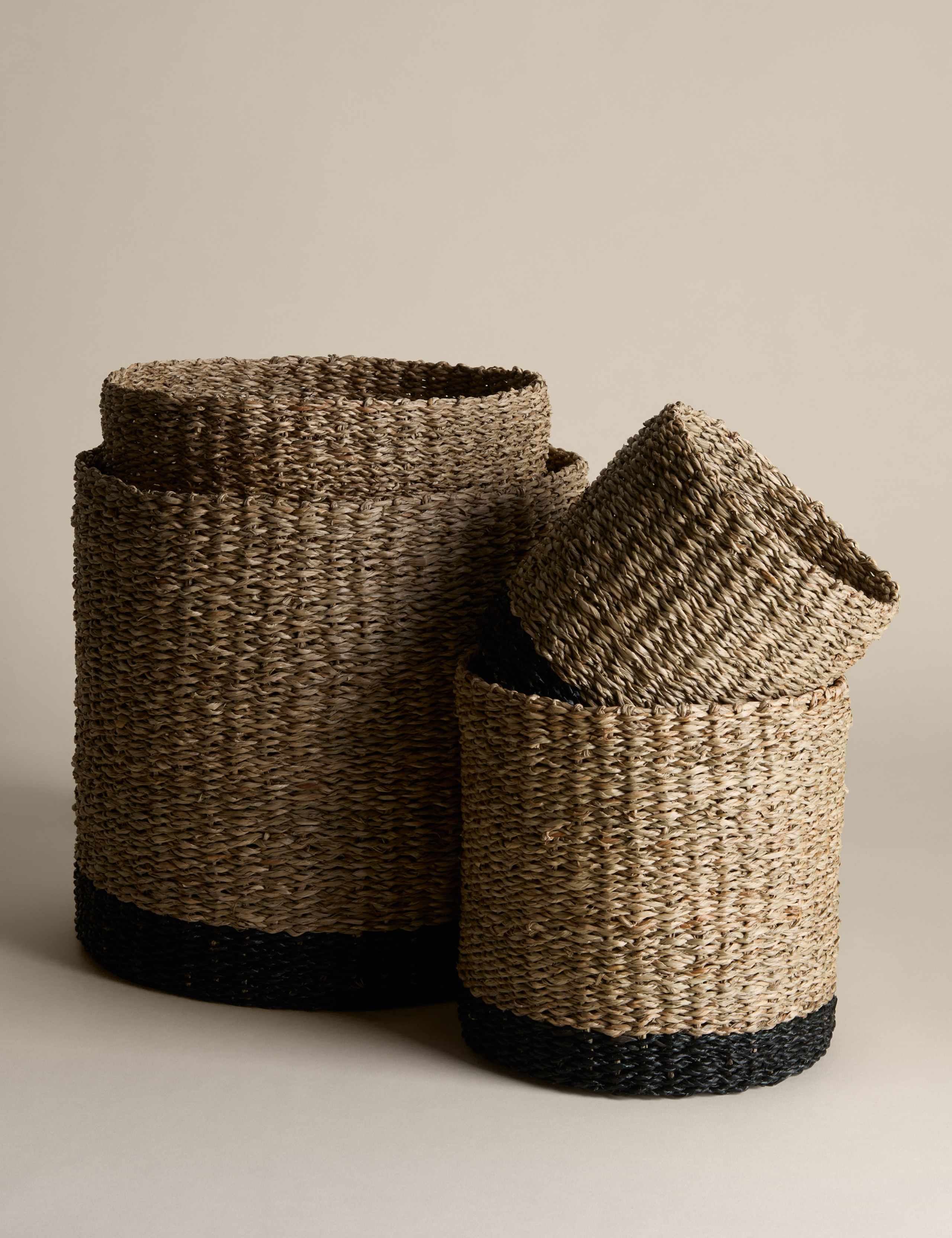 Set of 2 Raffia & Seagrass Large Baskets 8 of 8