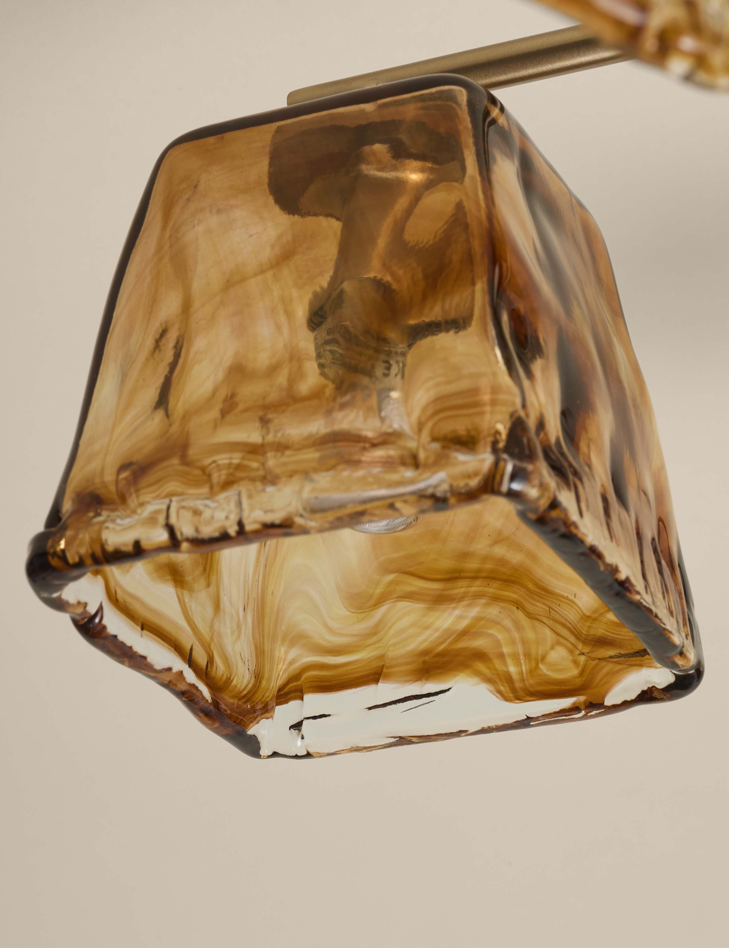 Glass 5 Light Flush Ceiling Light 7 of 7