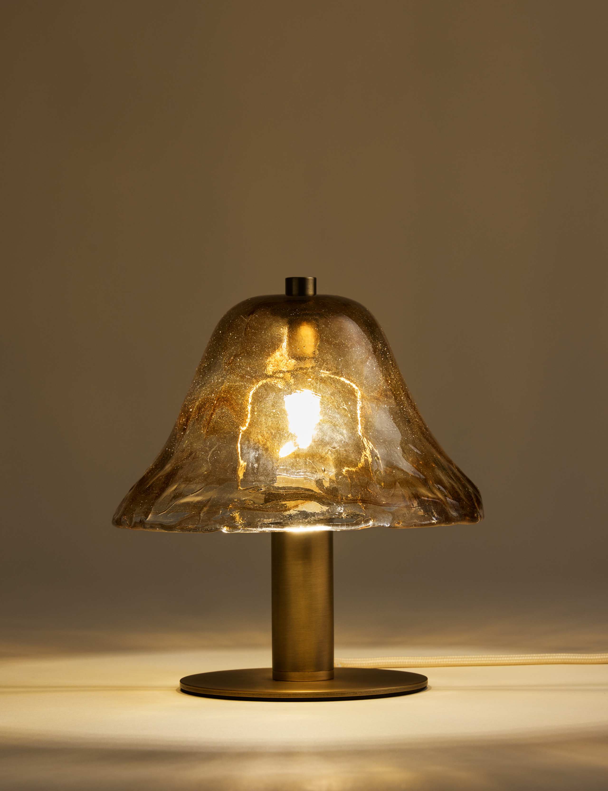 Wavy Glass Mushroom Table Lamp 2 of 6