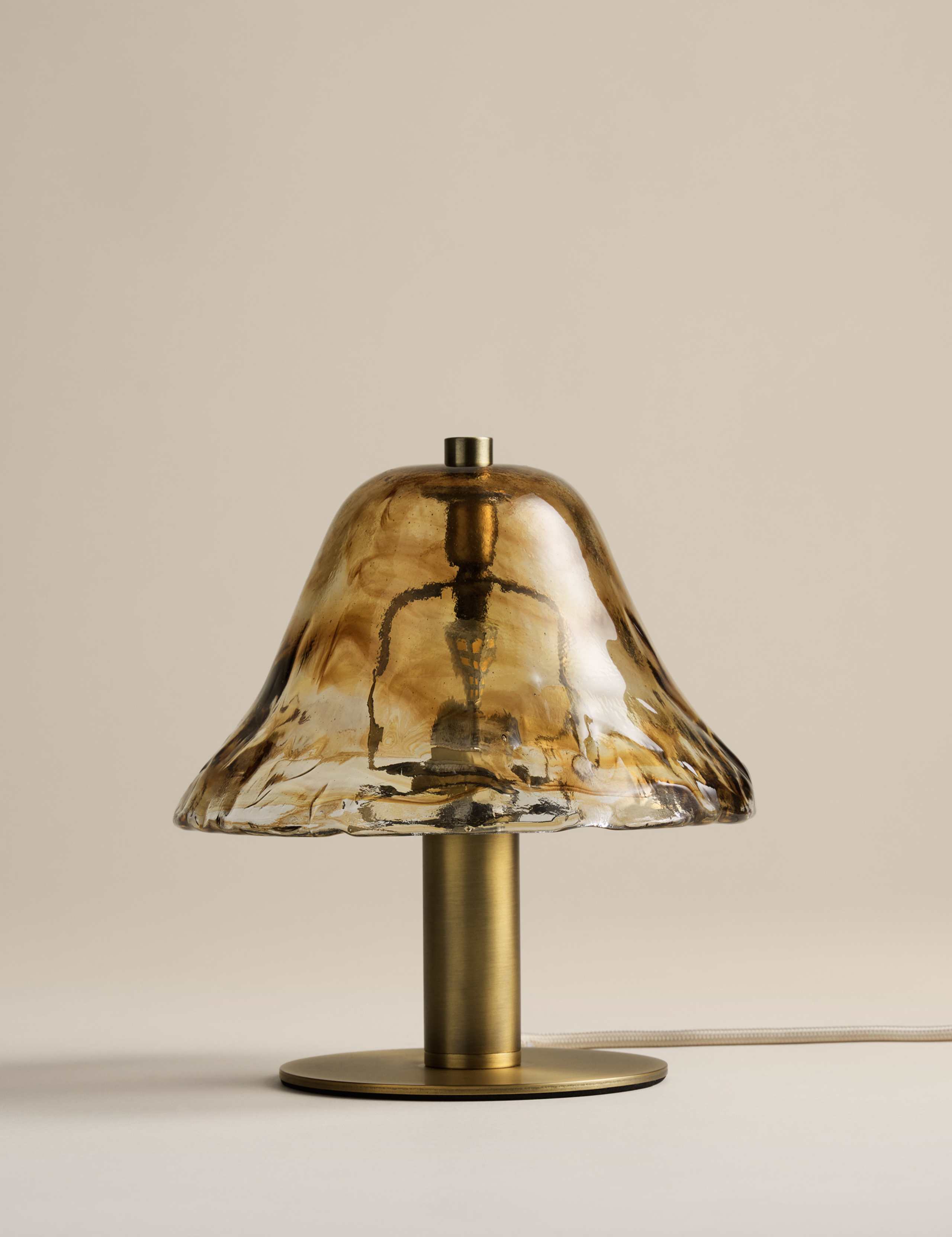 Wavy Glass Mushroom Table Lamp 1 of 6