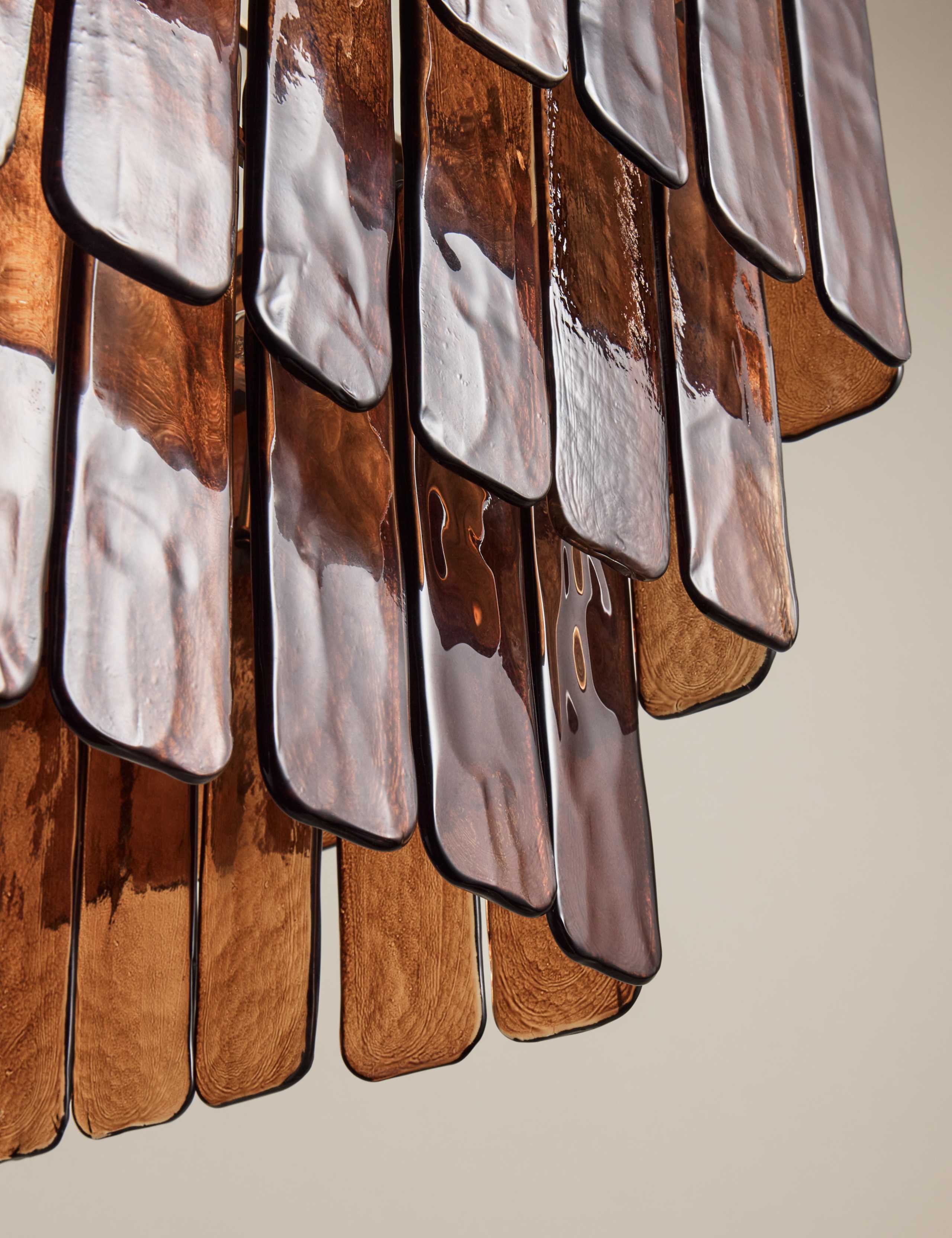 Glass 3 Tier Square Pendant Light 5 of 8