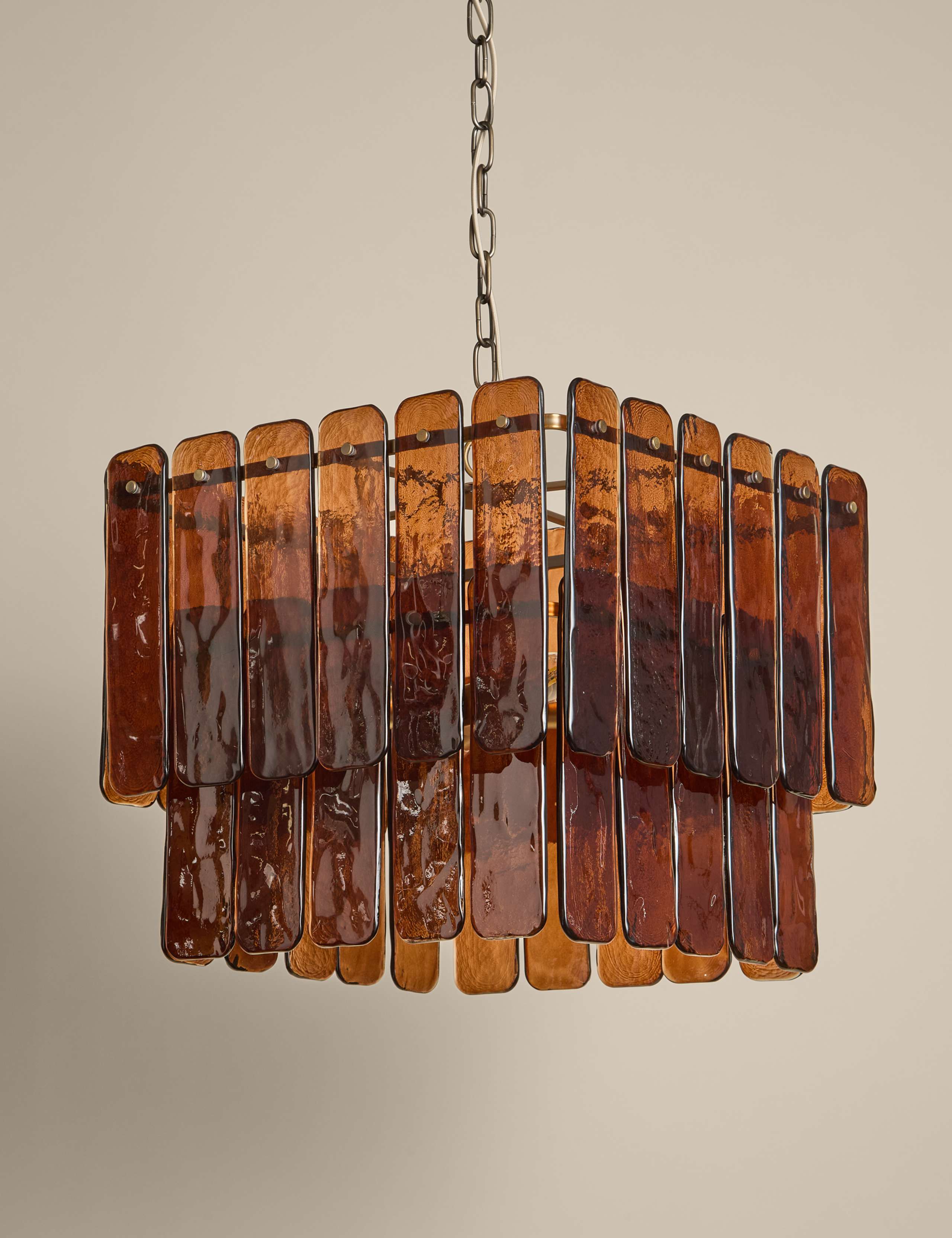 Glass 2 Tier Square Pendant Light 2 of 6
