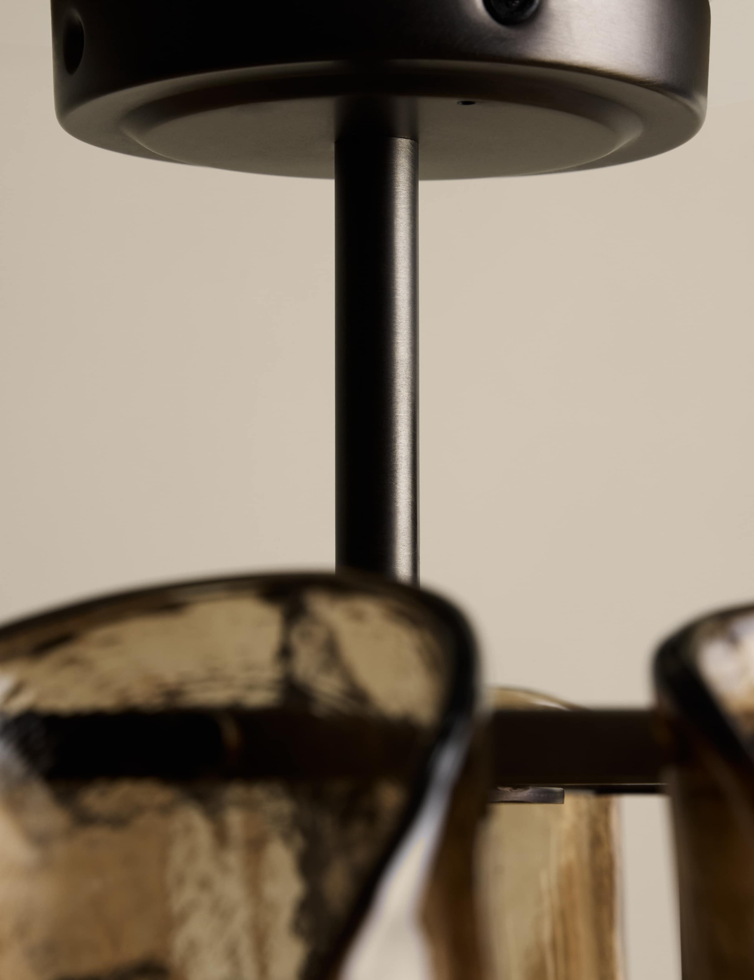 Glass Two-Tier Taco Flush Ceiling Light 7 of 7