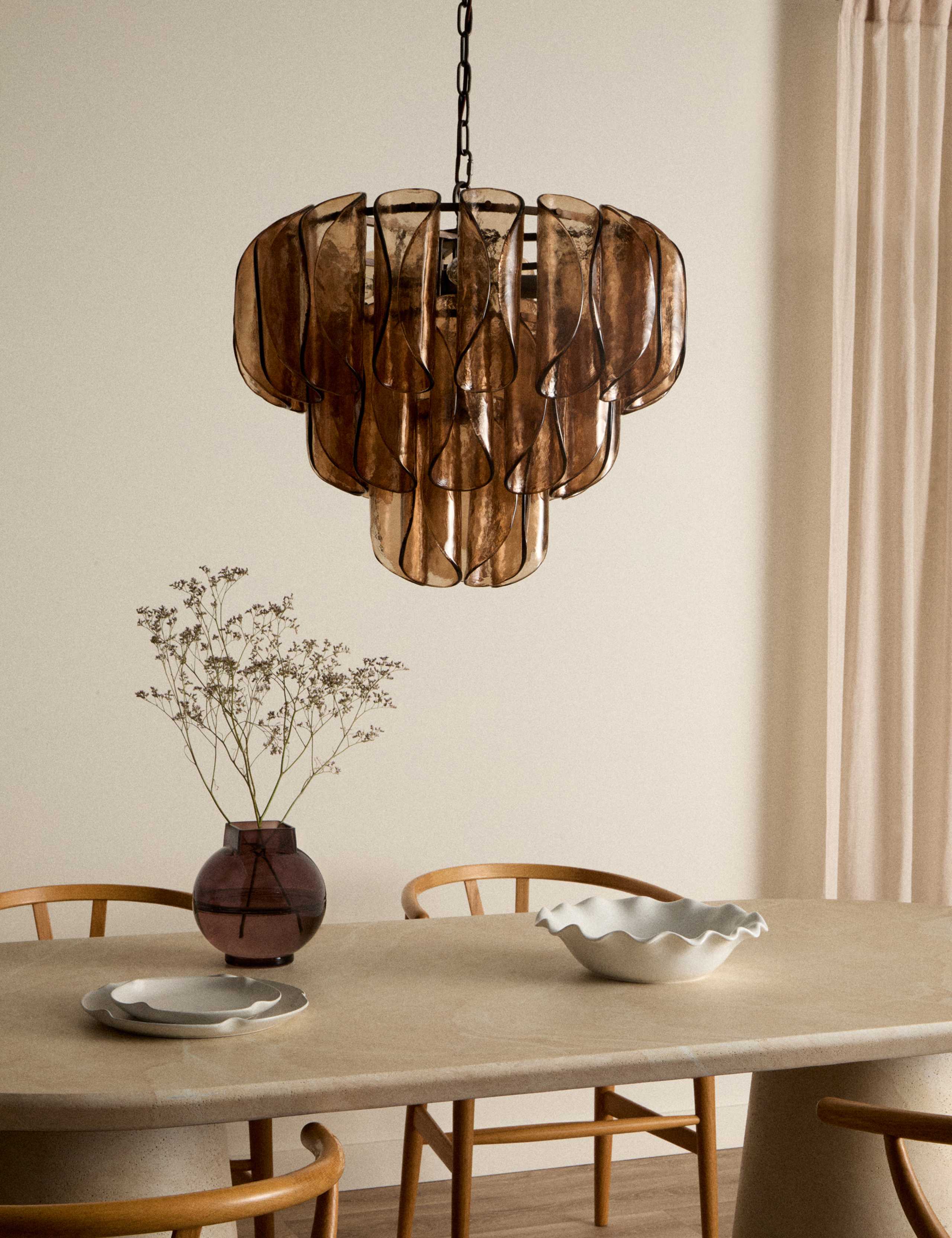 Glass 3 Tier Taco Pendant Light 1 of 8