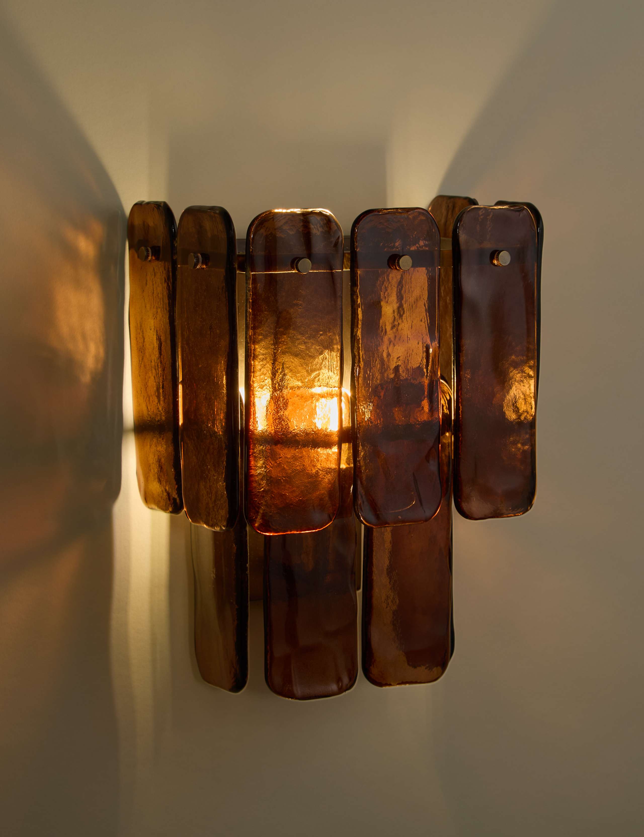Glass 2 Tier Square Wall Light 2 of 5