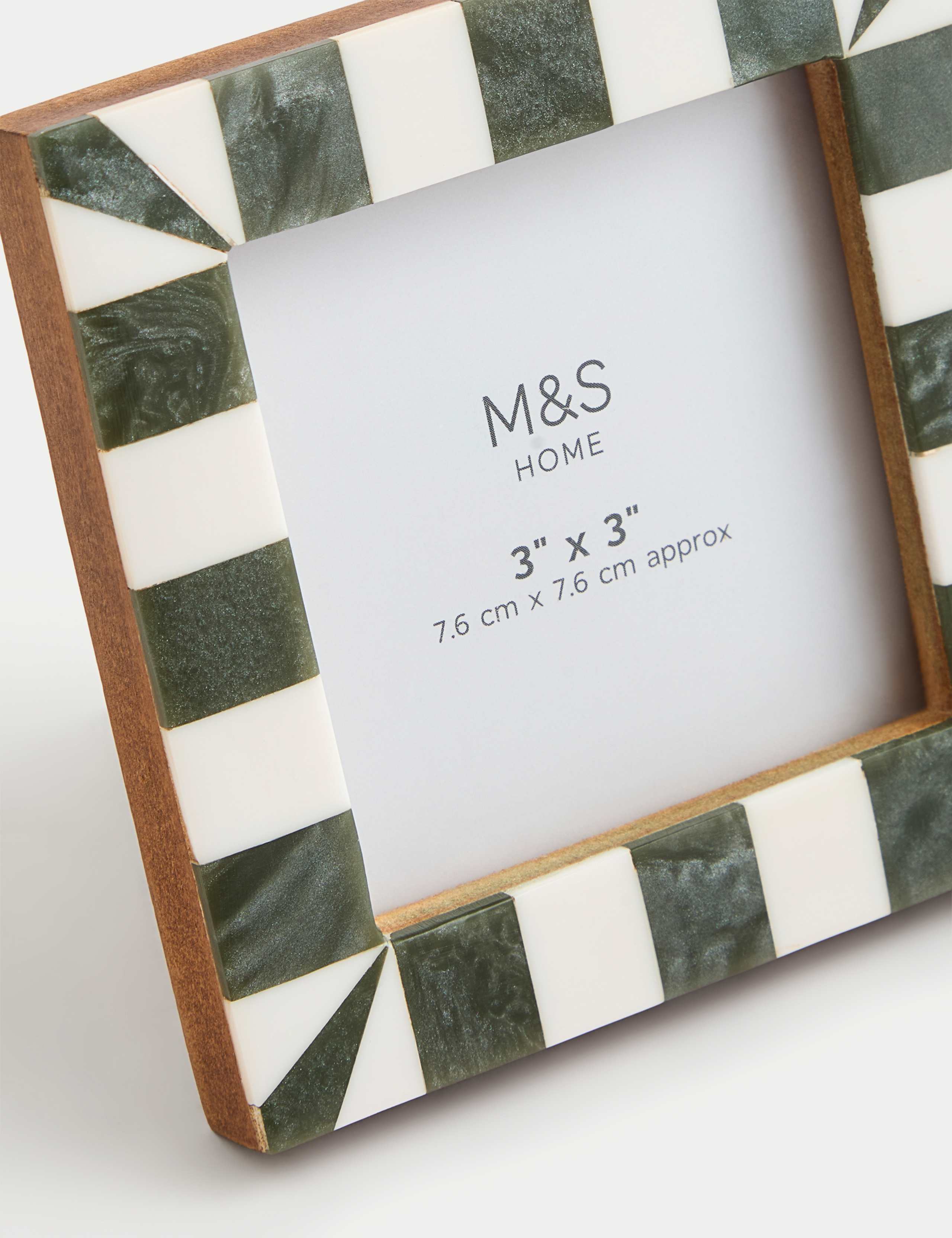 Set of 3 Checked Photo Frames 3x3 inch 3 of 5