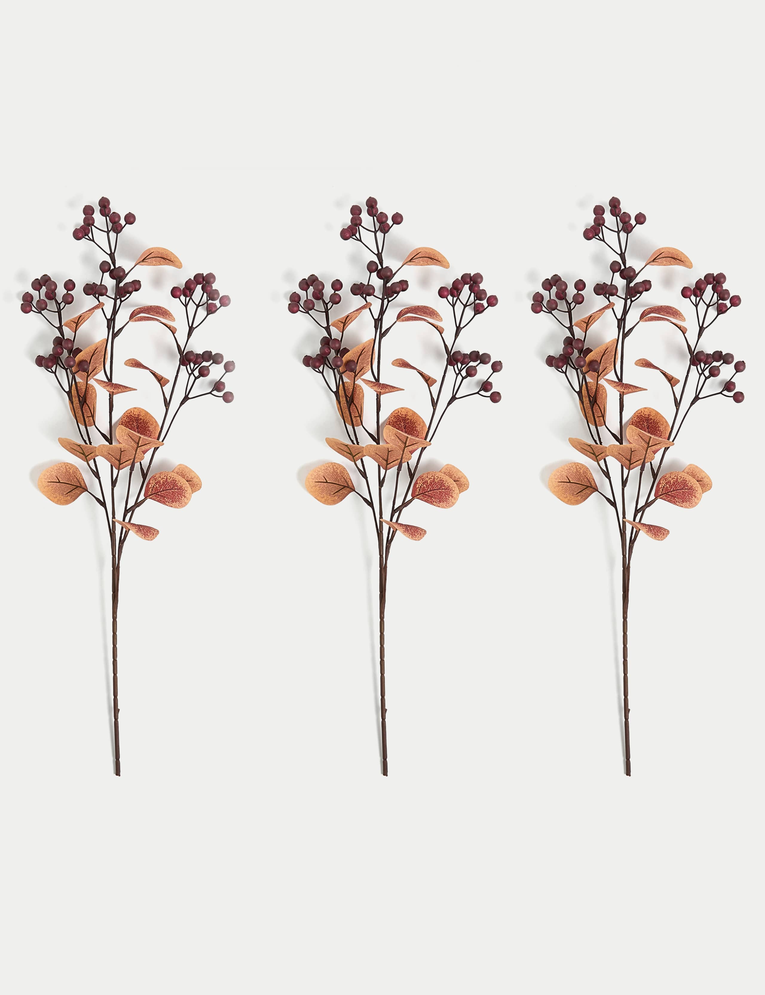 Set of 3 Artificial Berry Single Stems 1 of 4