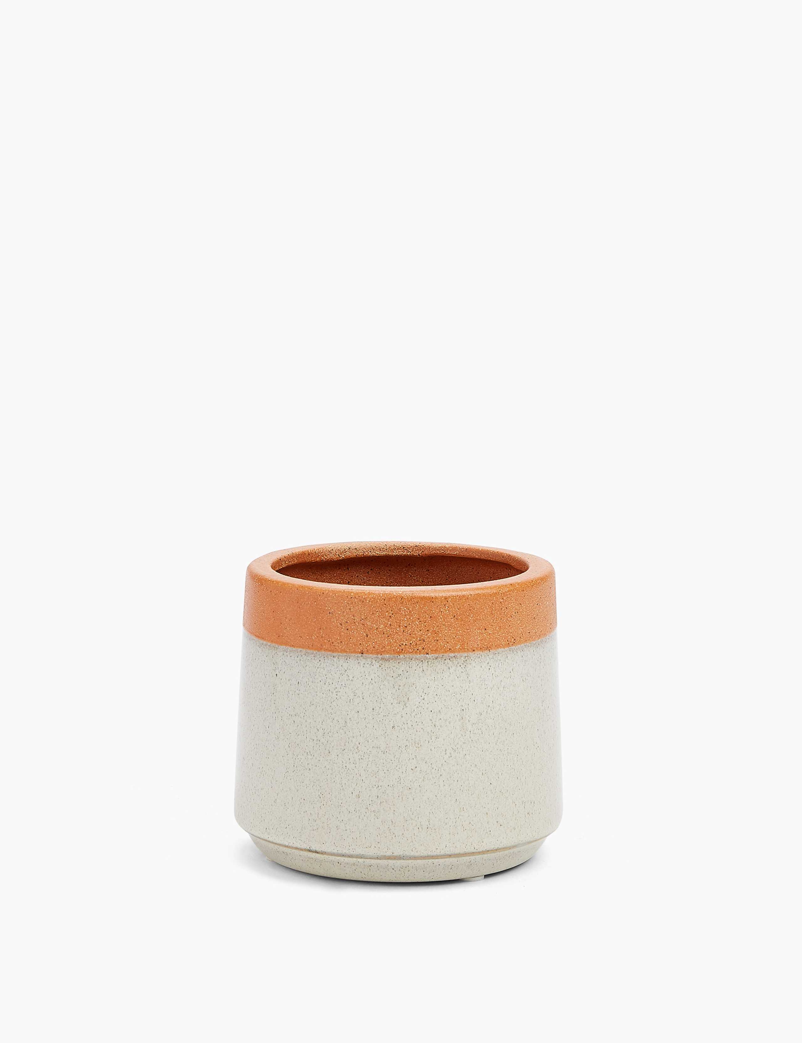 Terracotta Glazed Small Planter 1 of 3