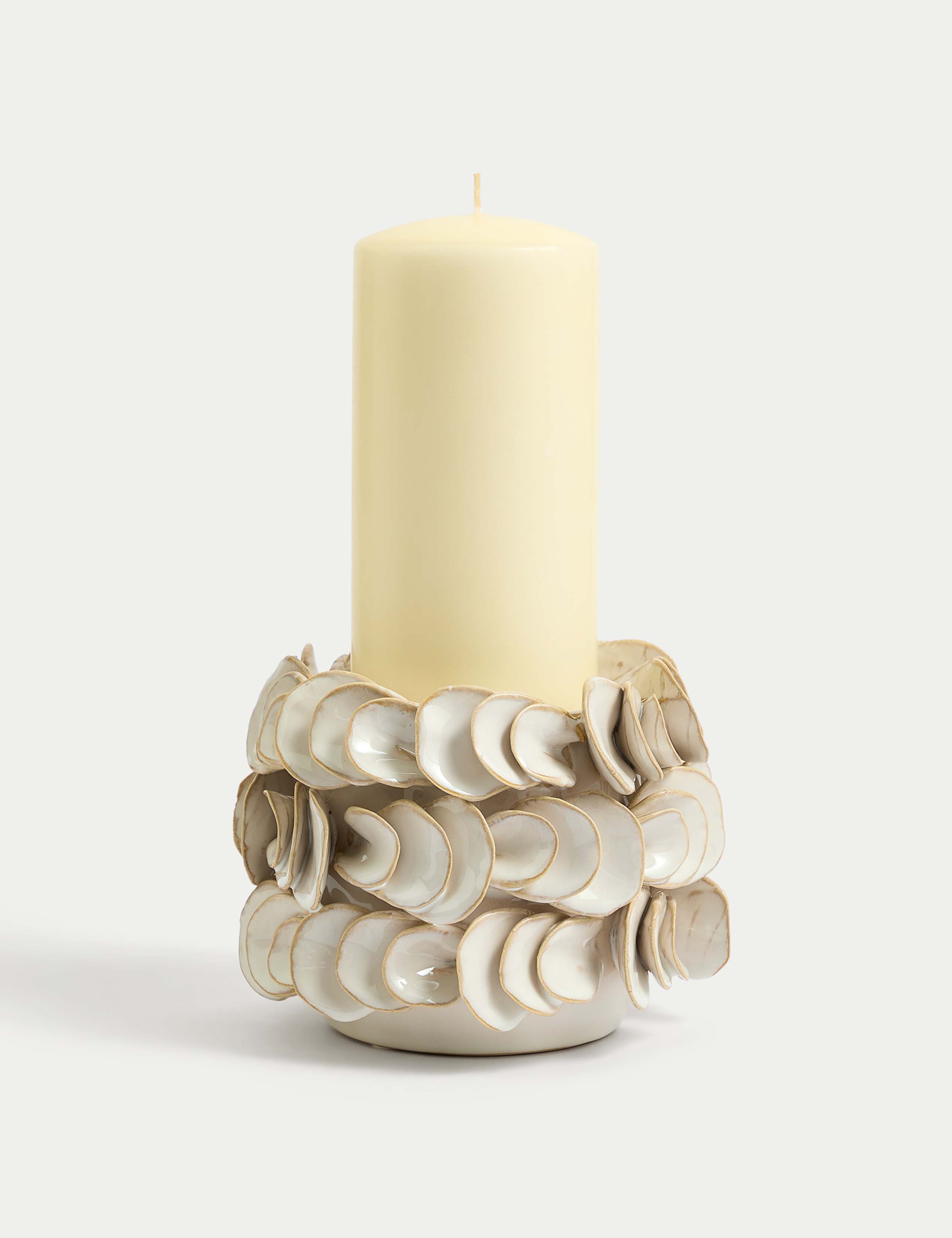 Petal Ceramic Pillar Candle Holder 1 of 5