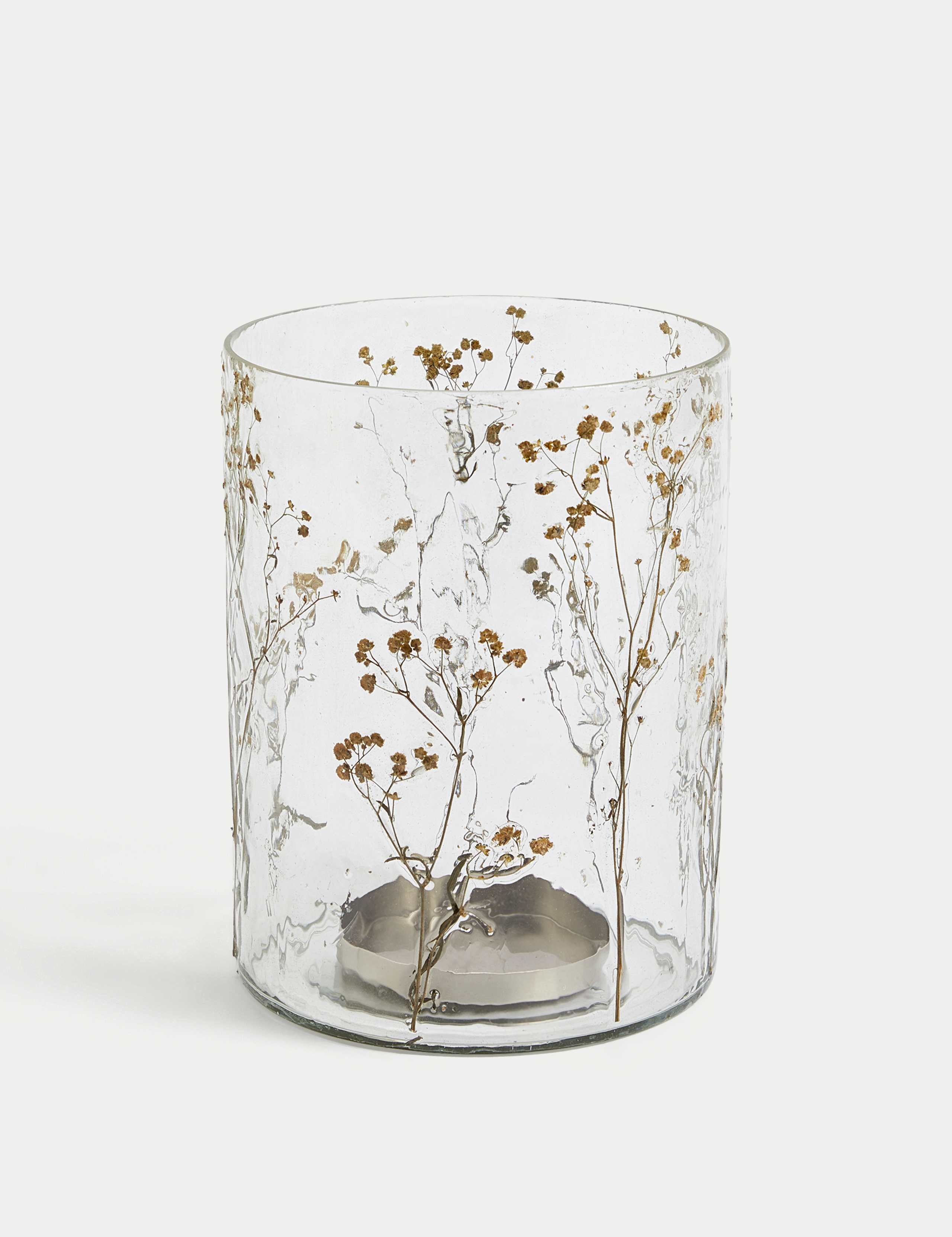 Pressed Flower Hurricane Candle Holder 1 of 4
