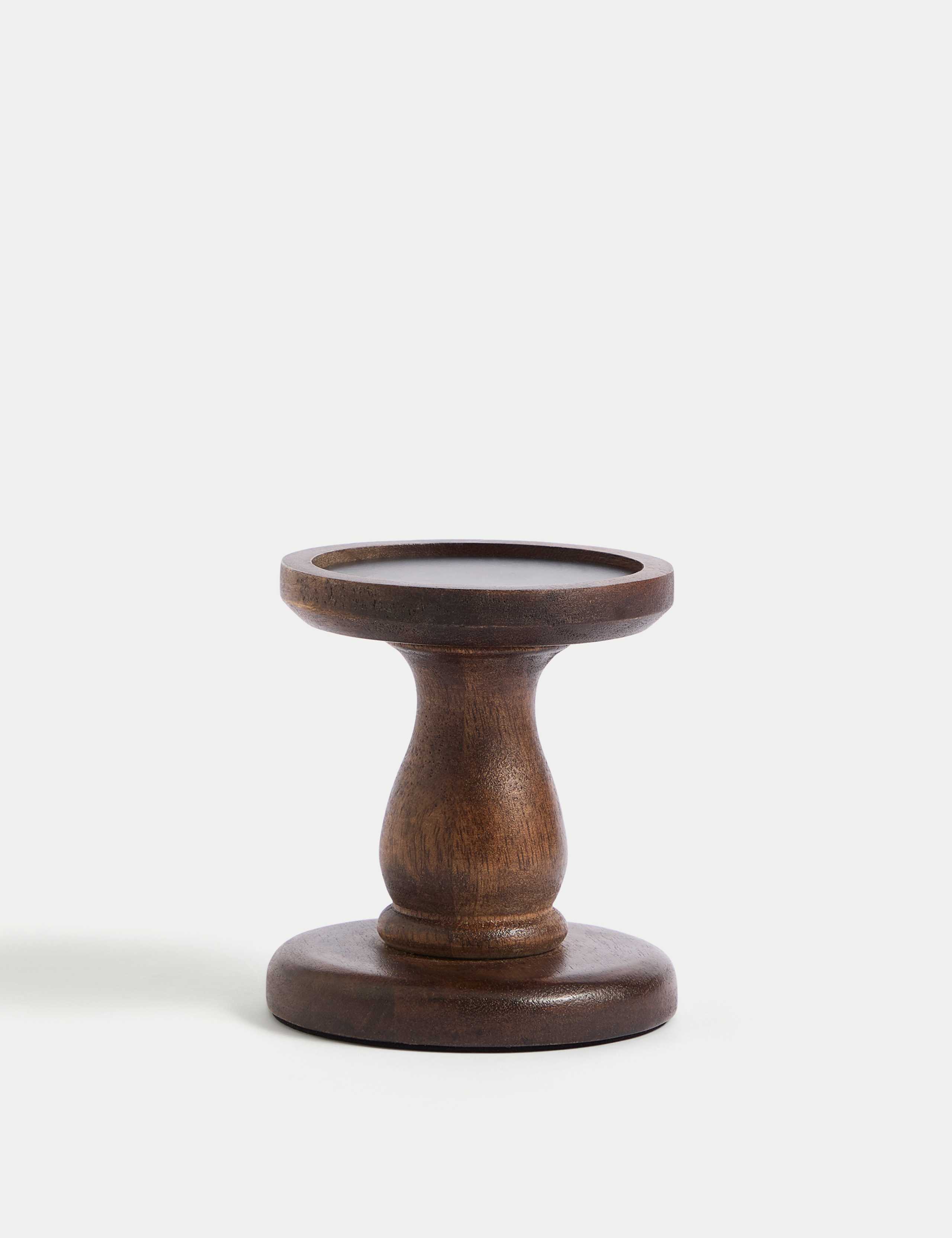 Wooden Pillar Candle Holder 2 of 5